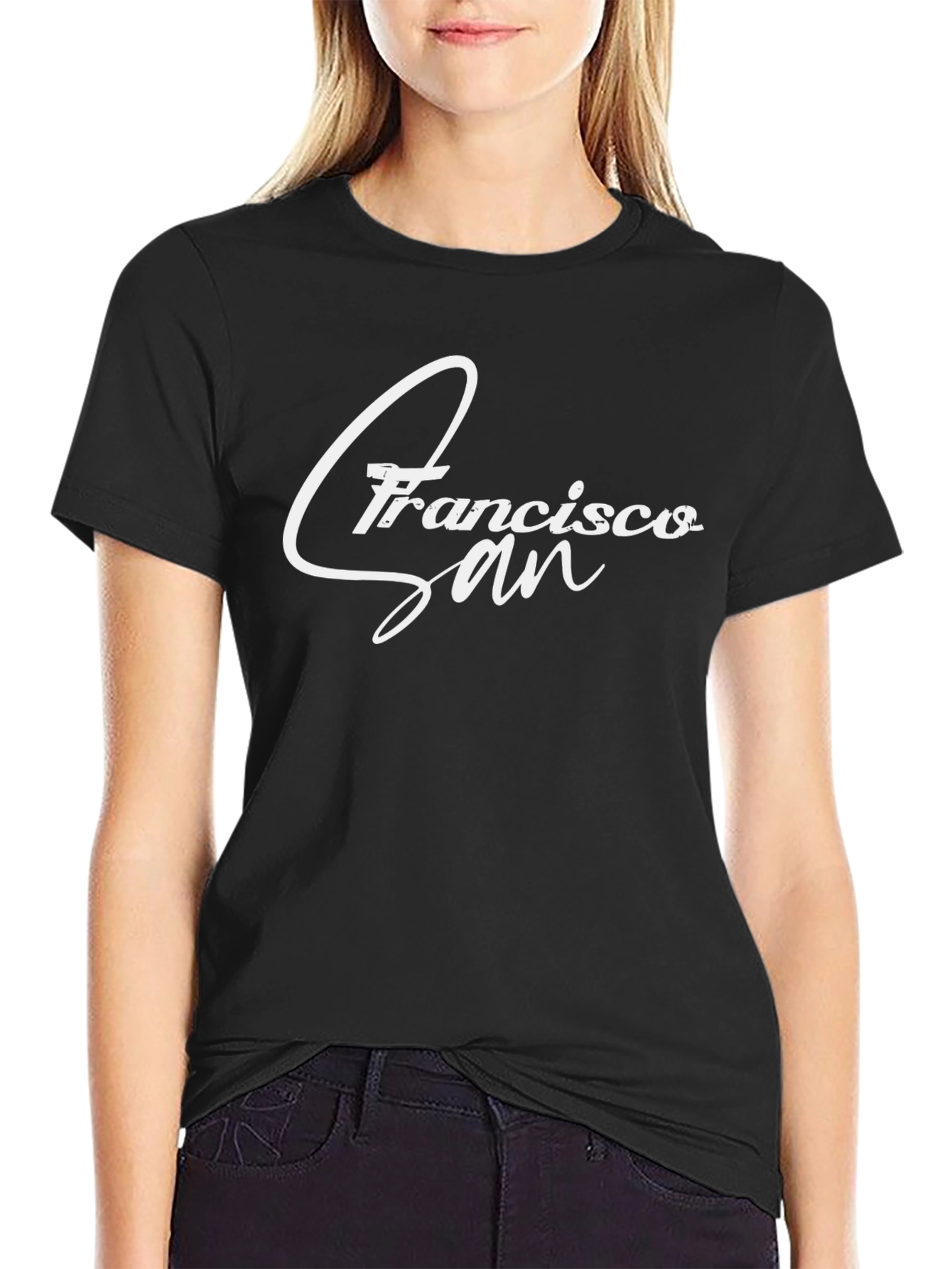 San Francisco T-Shirt - Stylish Black Cotton Blend Tee