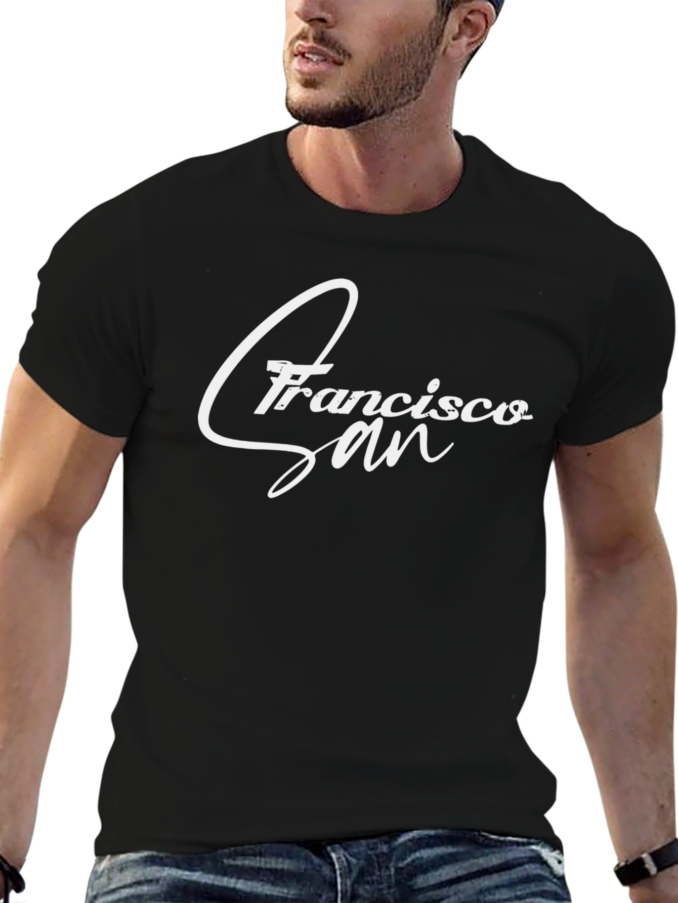 San Francisco T-Shirt - Stylish Black Cotton Blend Tee