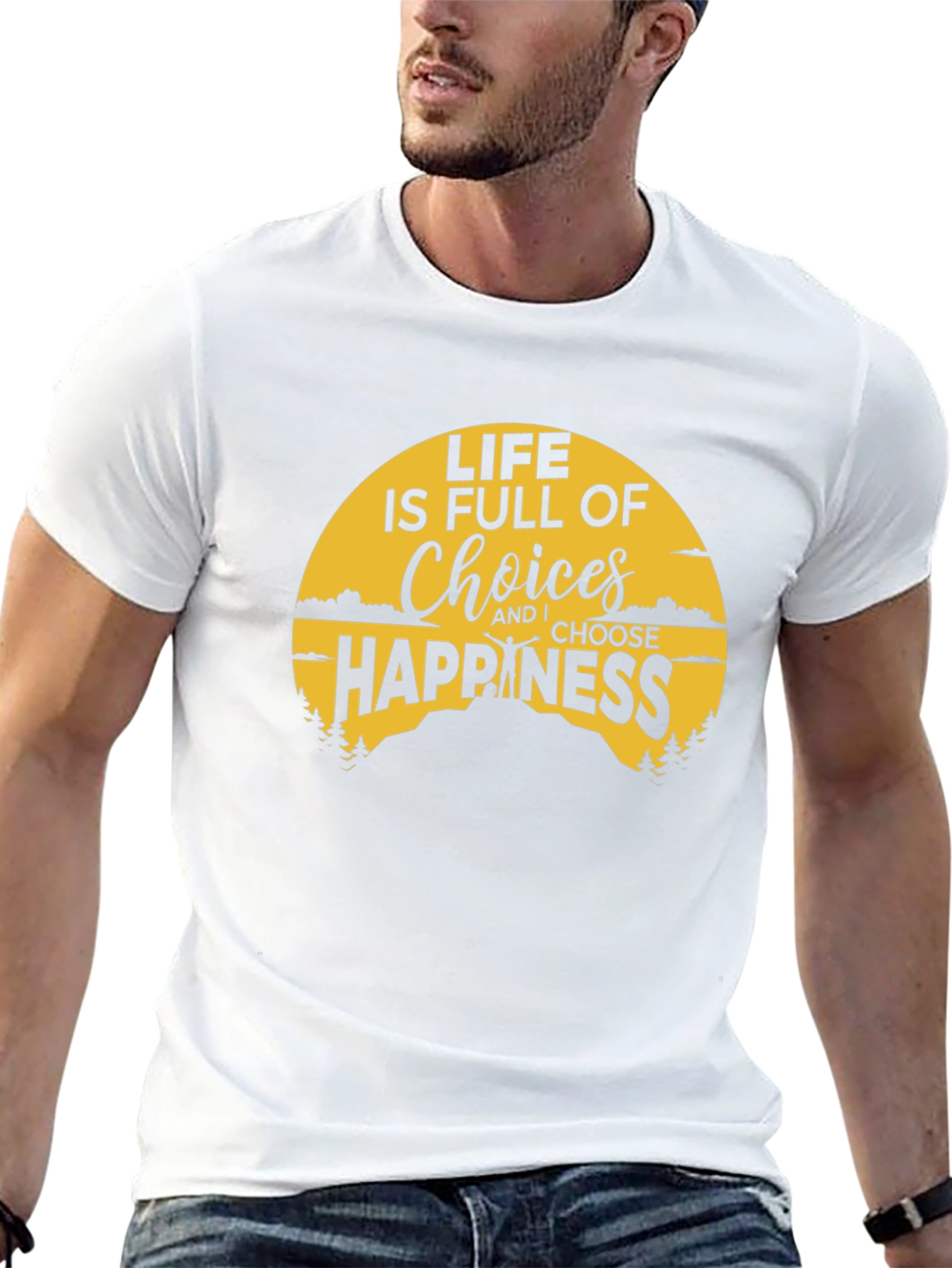 Life Choices Happiness Graphic Tee - Black