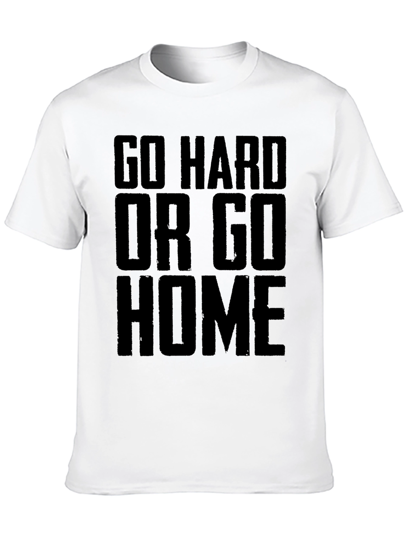 Go Hard Or Go Home Black Graphic T-Shirt