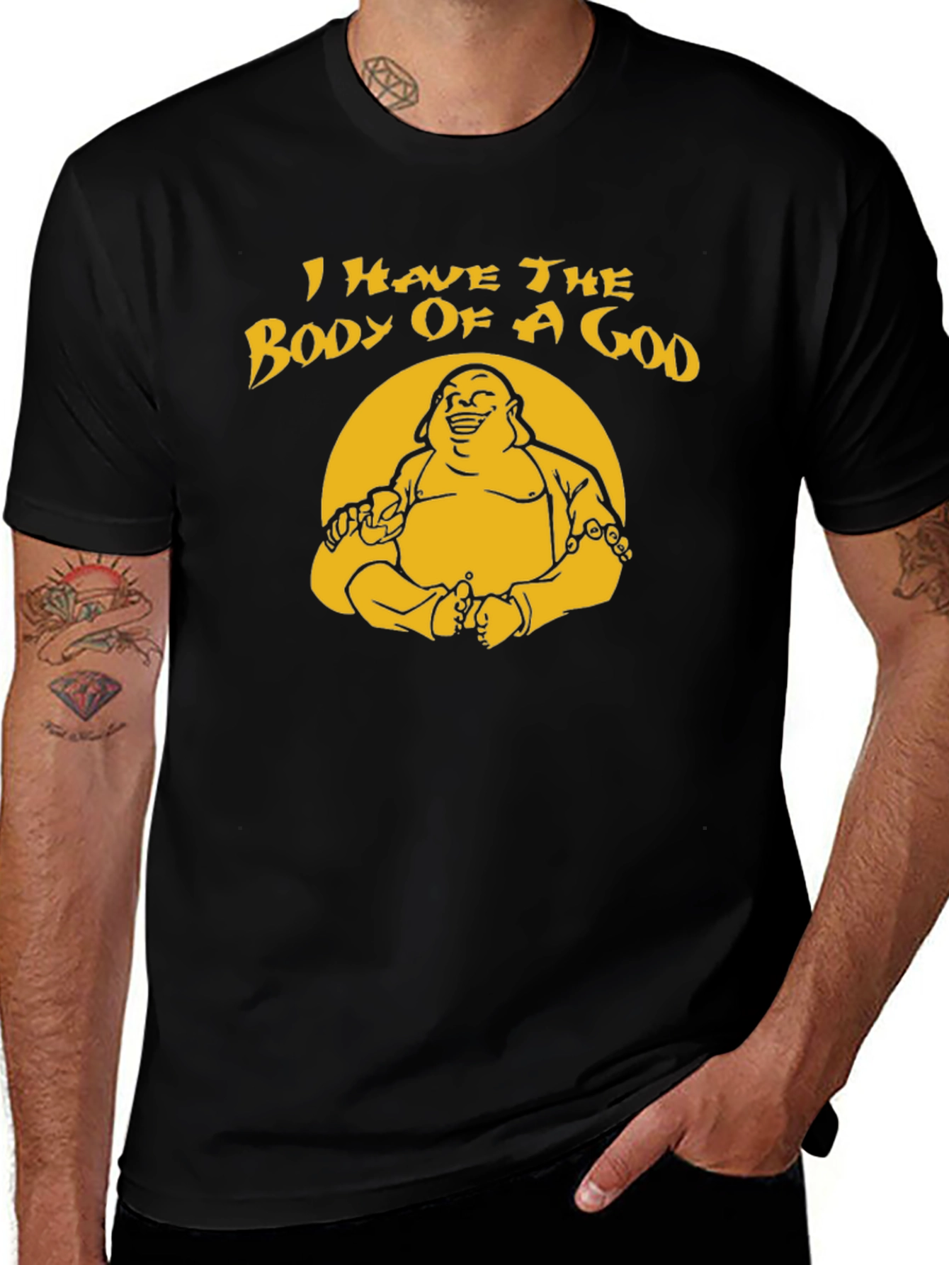 Funny Body of a God Graphic T-Shirt