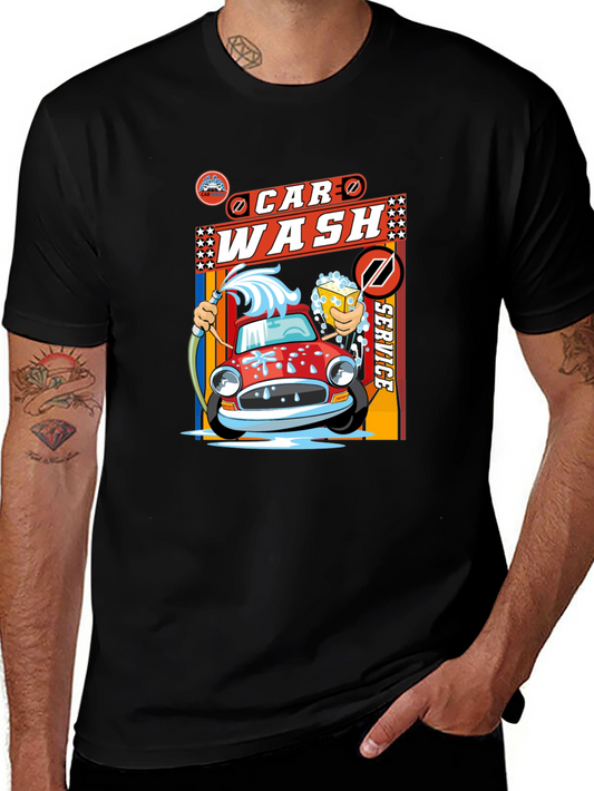 Car Wash Service Graphic Tee - Soft Cotton Blend