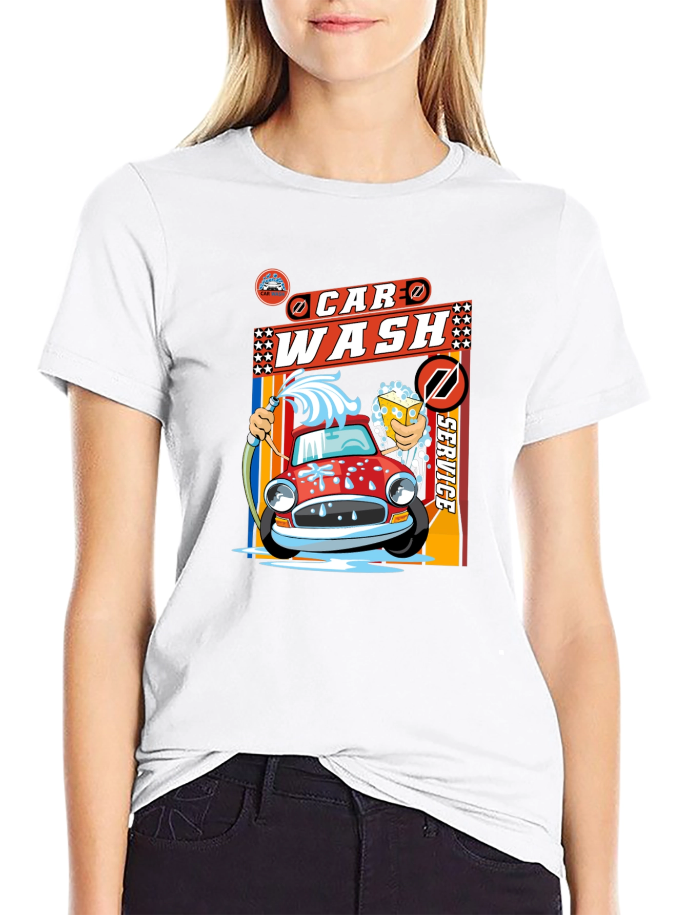 Car Wash Service Graphic Tee - Soft Cotton Blend