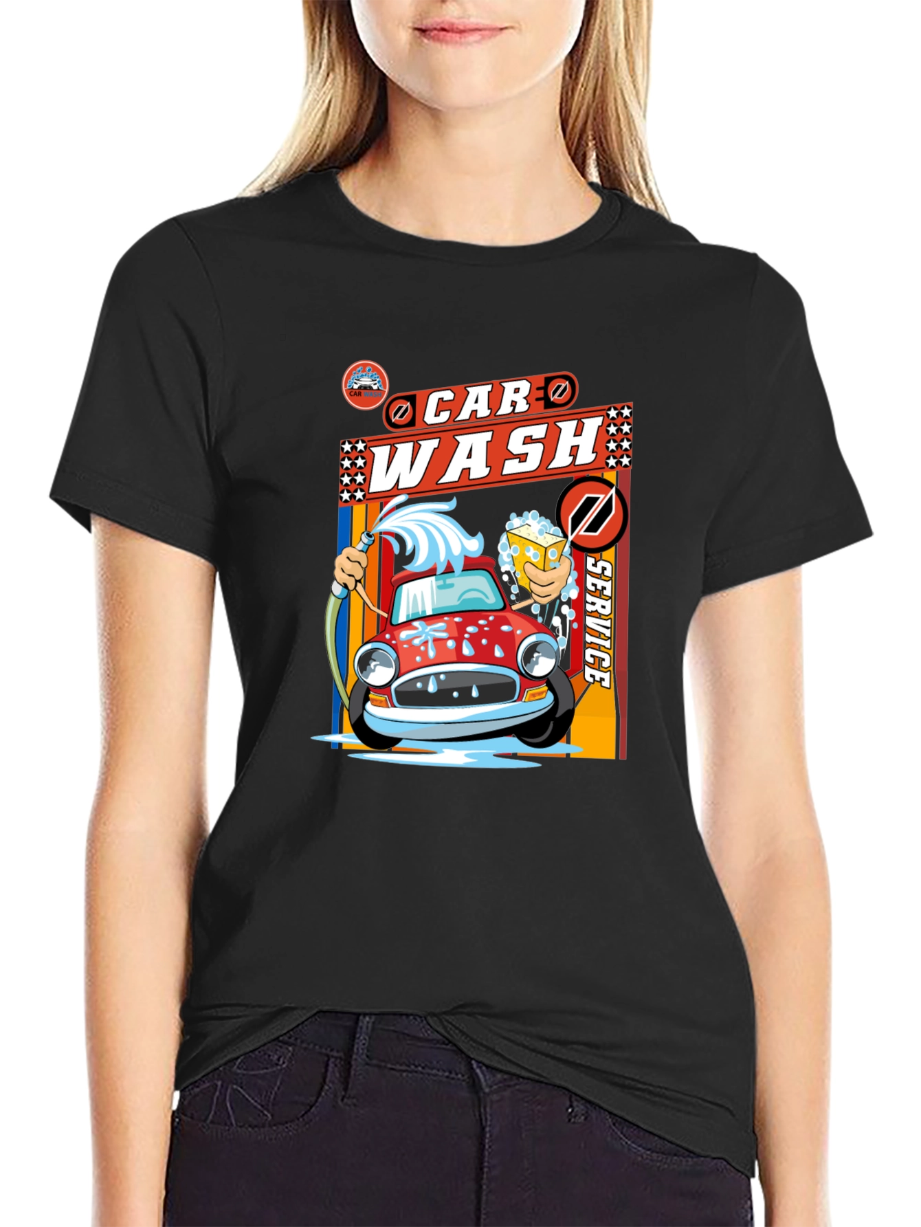 Car Wash Service Graphic Tee - Soft Cotton Blend