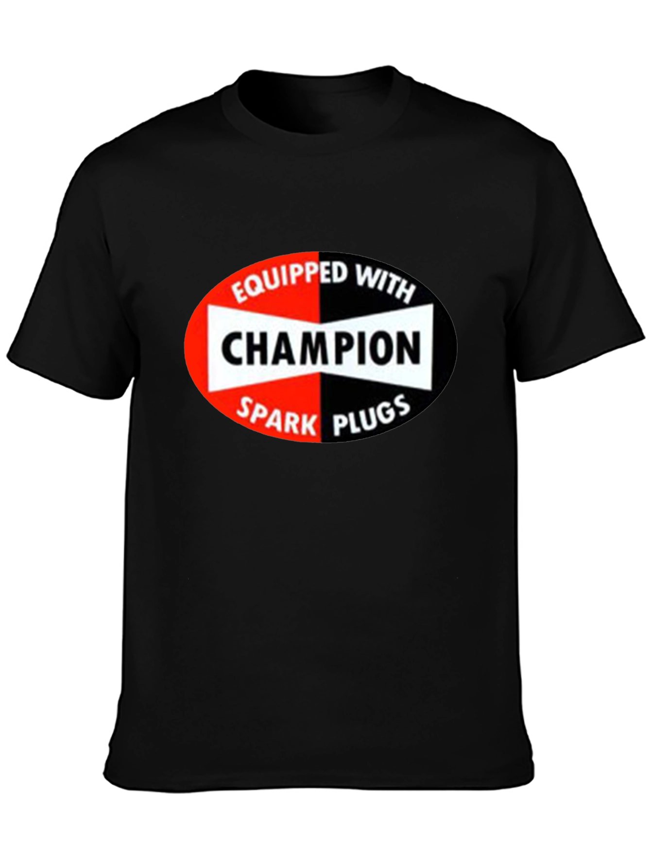 Champion Spark Plugs Graphic Tee - Retro Black T-Shirt
