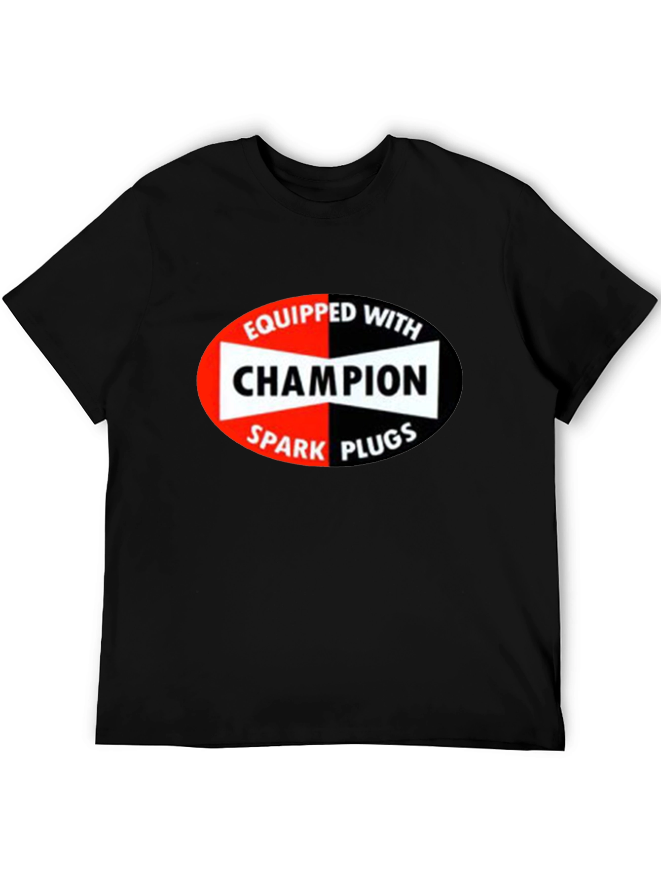 Champion Spark Plugs Graphic Tee - Retro Black T-Shirt