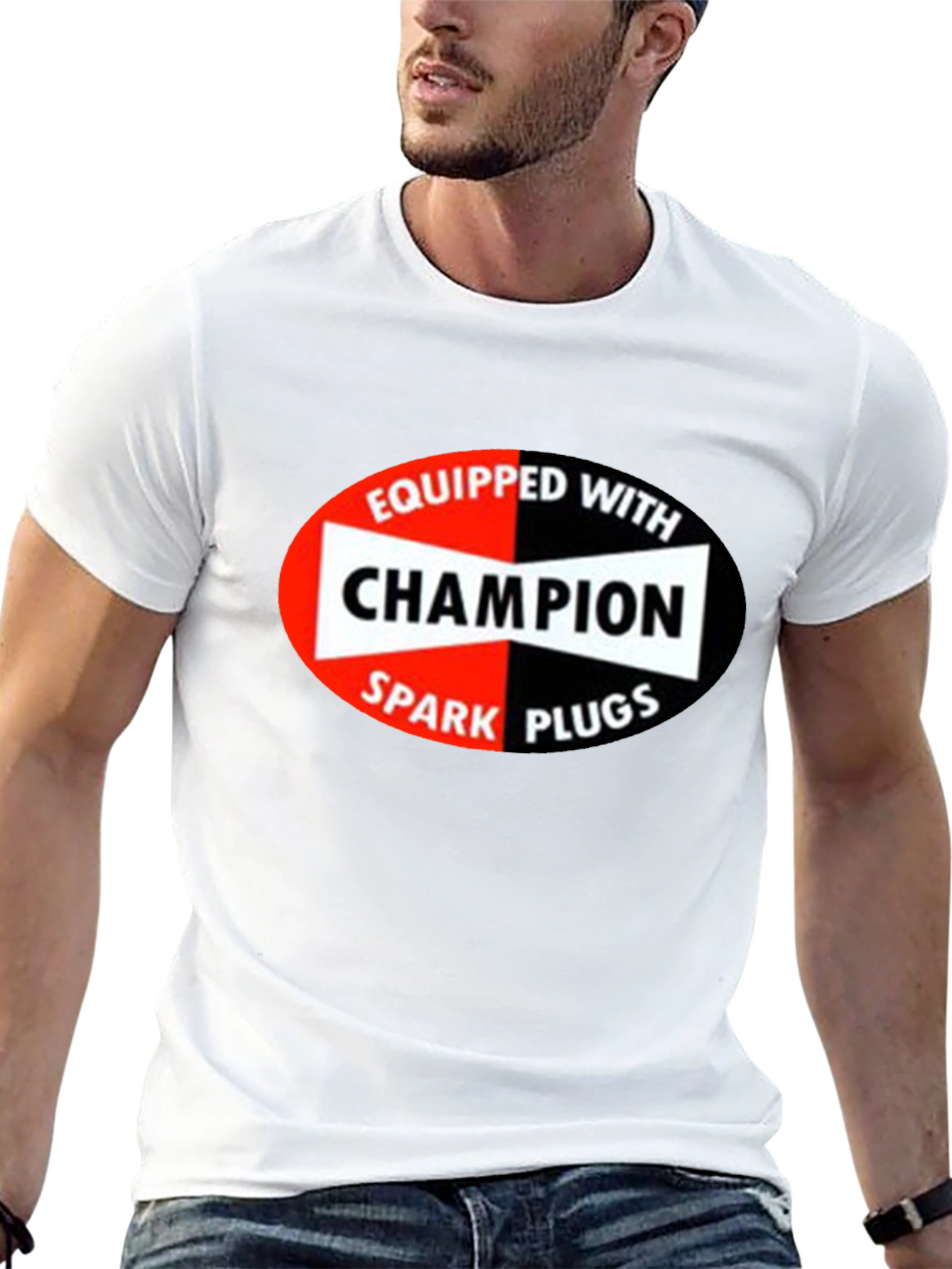 Champion Spark Plugs Graphic Tee - Retro Black T-Shirt