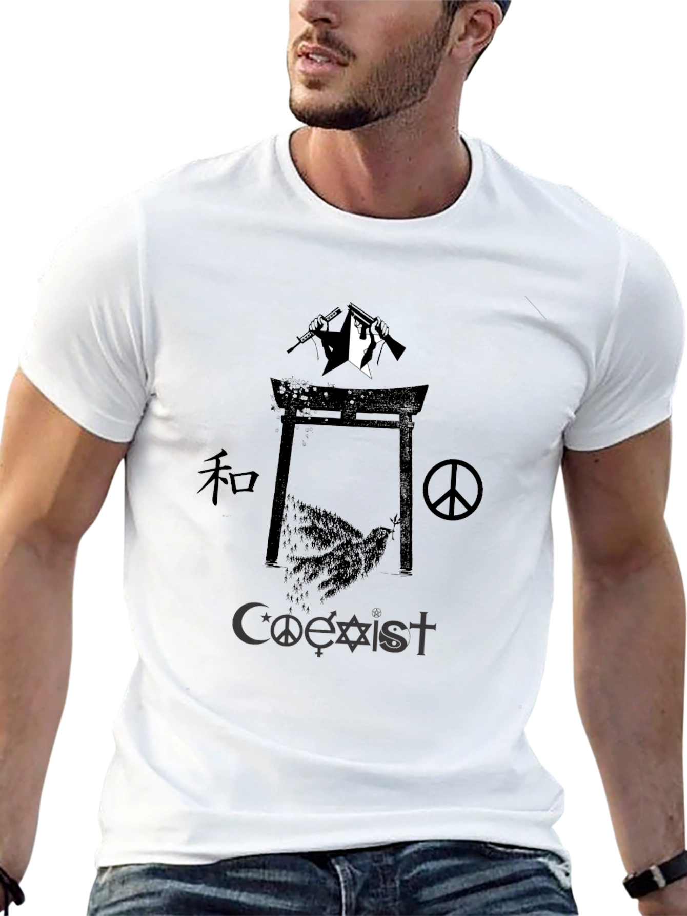 Coexist Graphic Black T-Shirt
