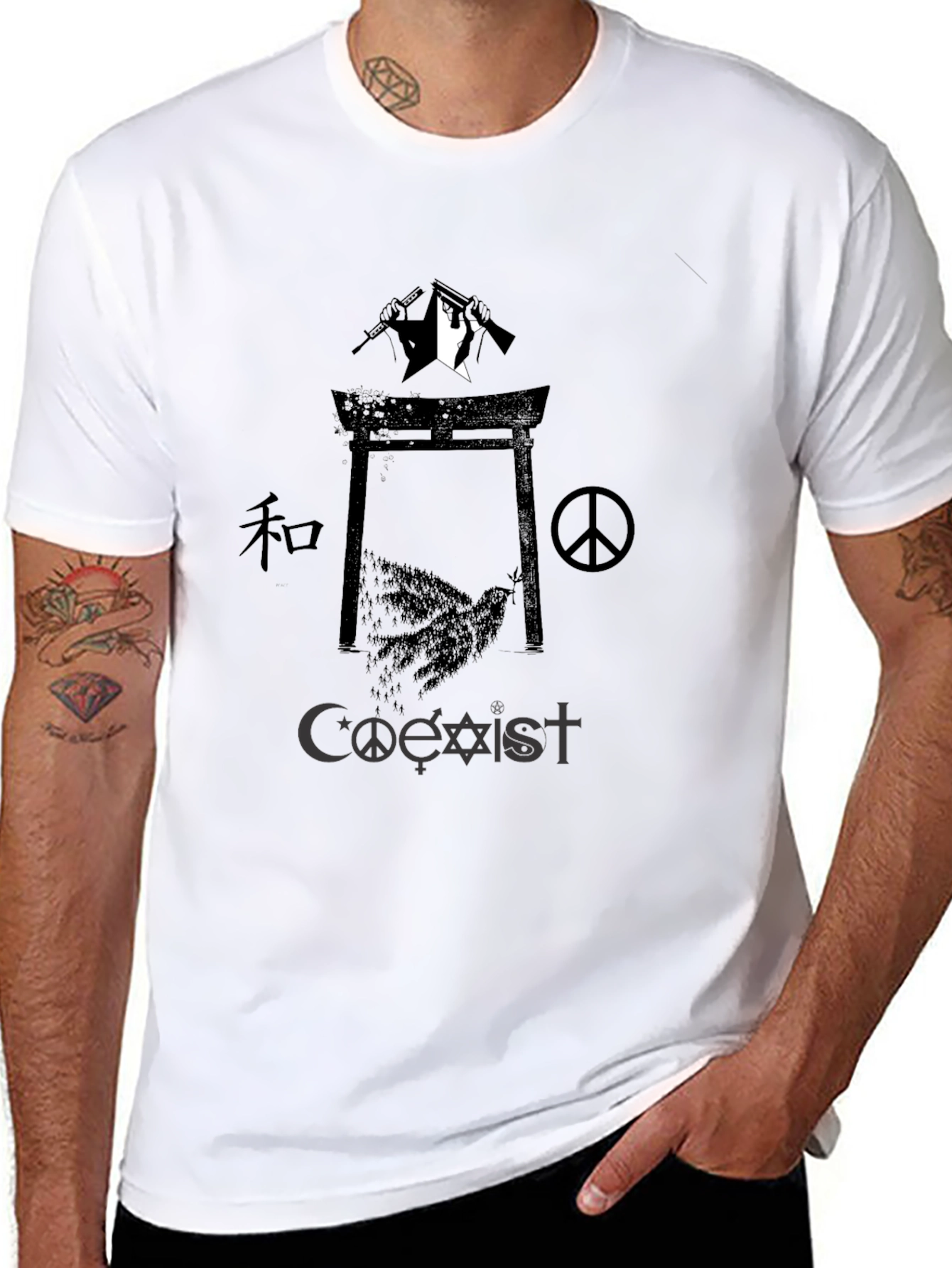 Coexist Graphic Black T-Shirt
