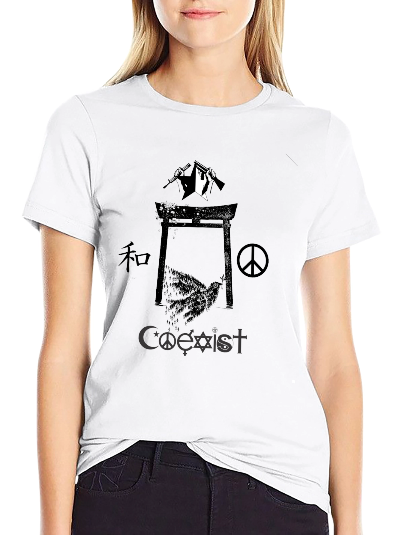 Coexist Graphic Black T-Shirt