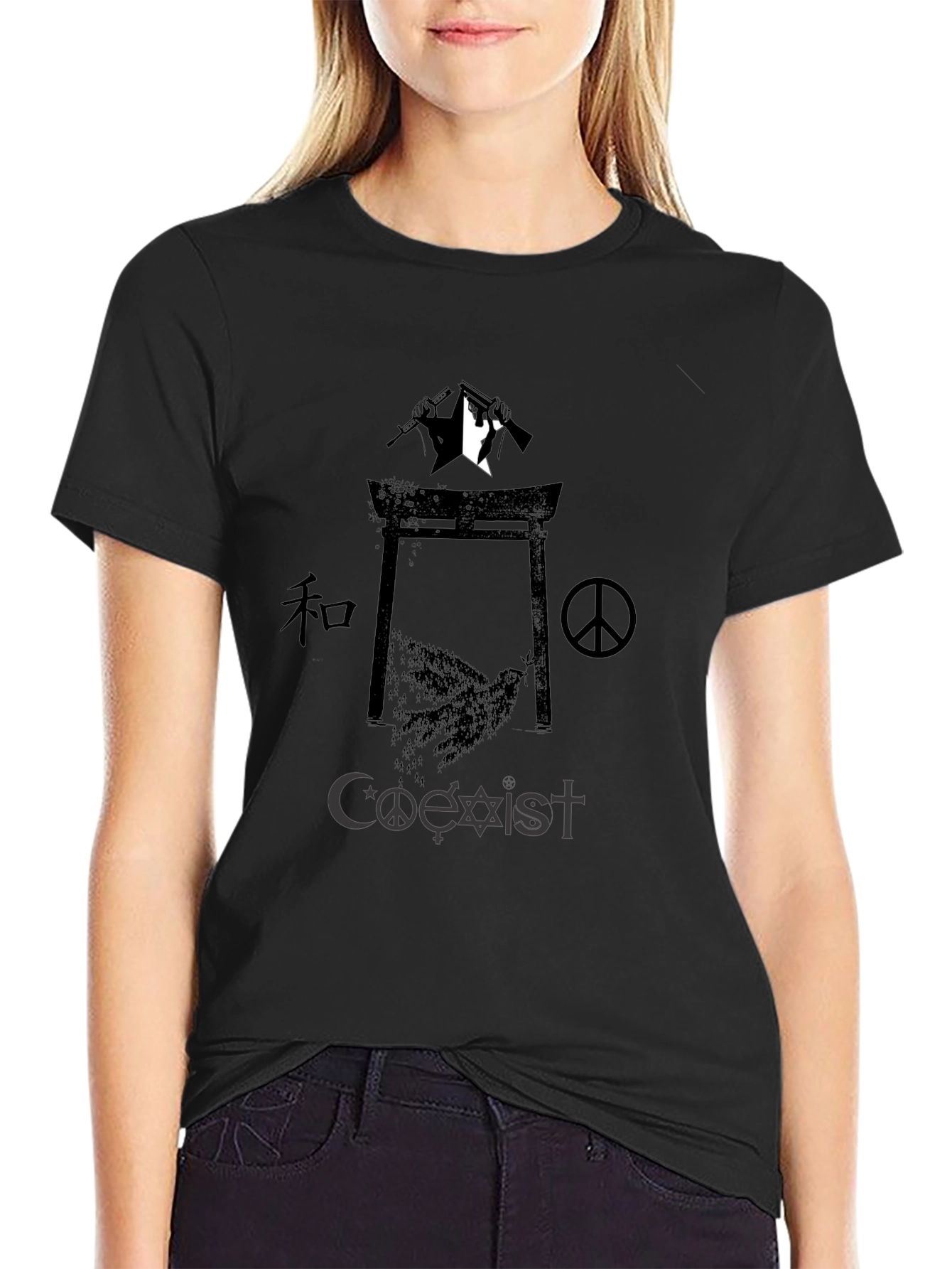 Coexist Graphic Black T-Shirt
