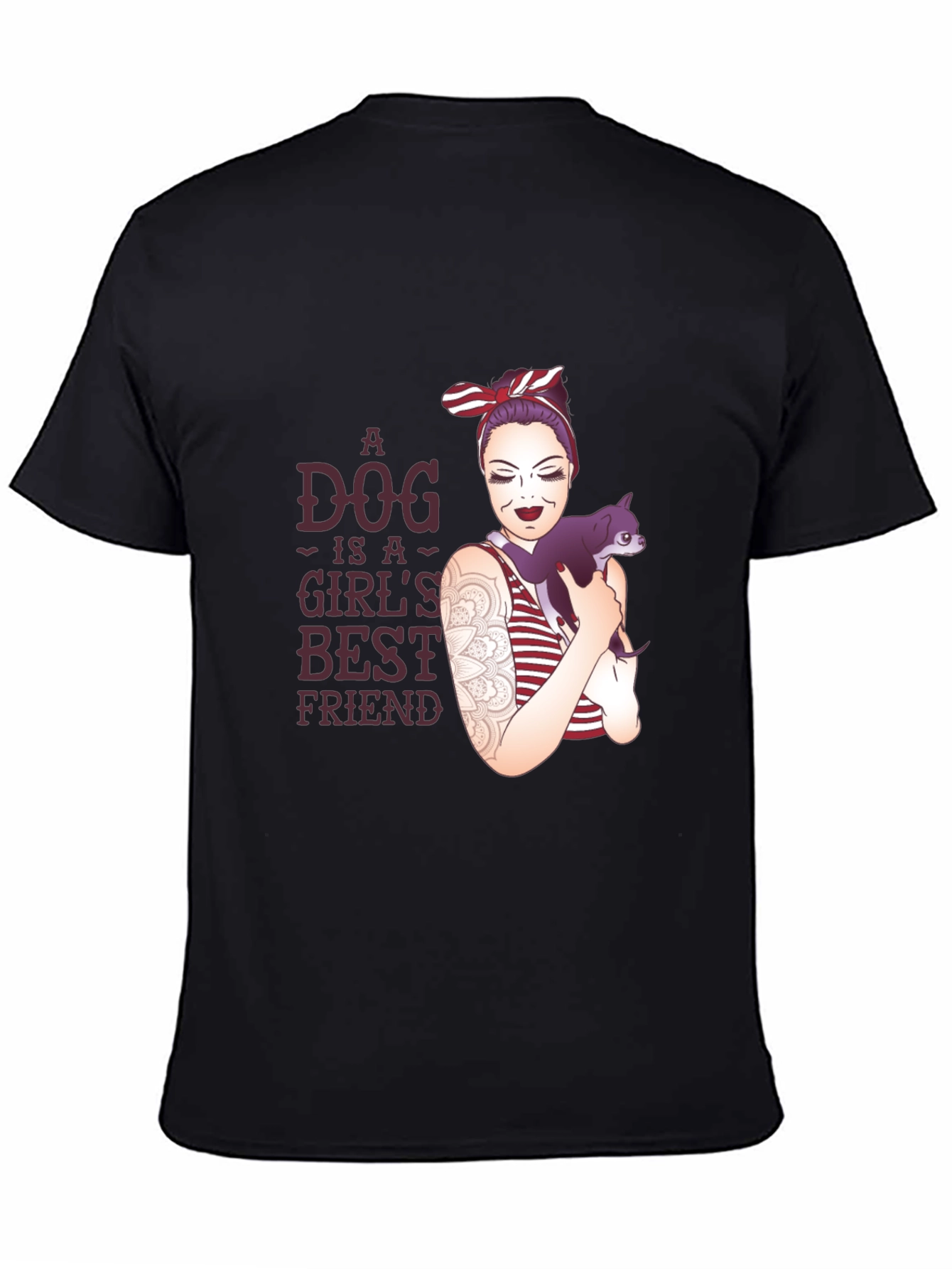 Dog is Girls Best Friend Graphic T-Shirt