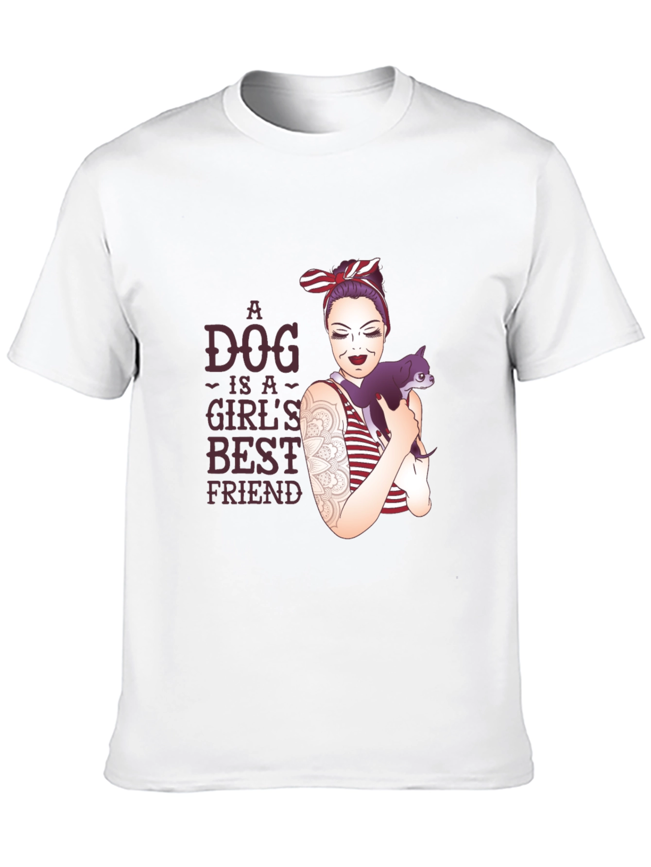 Dog is Girls Best Friend Graphic T-Shirt
