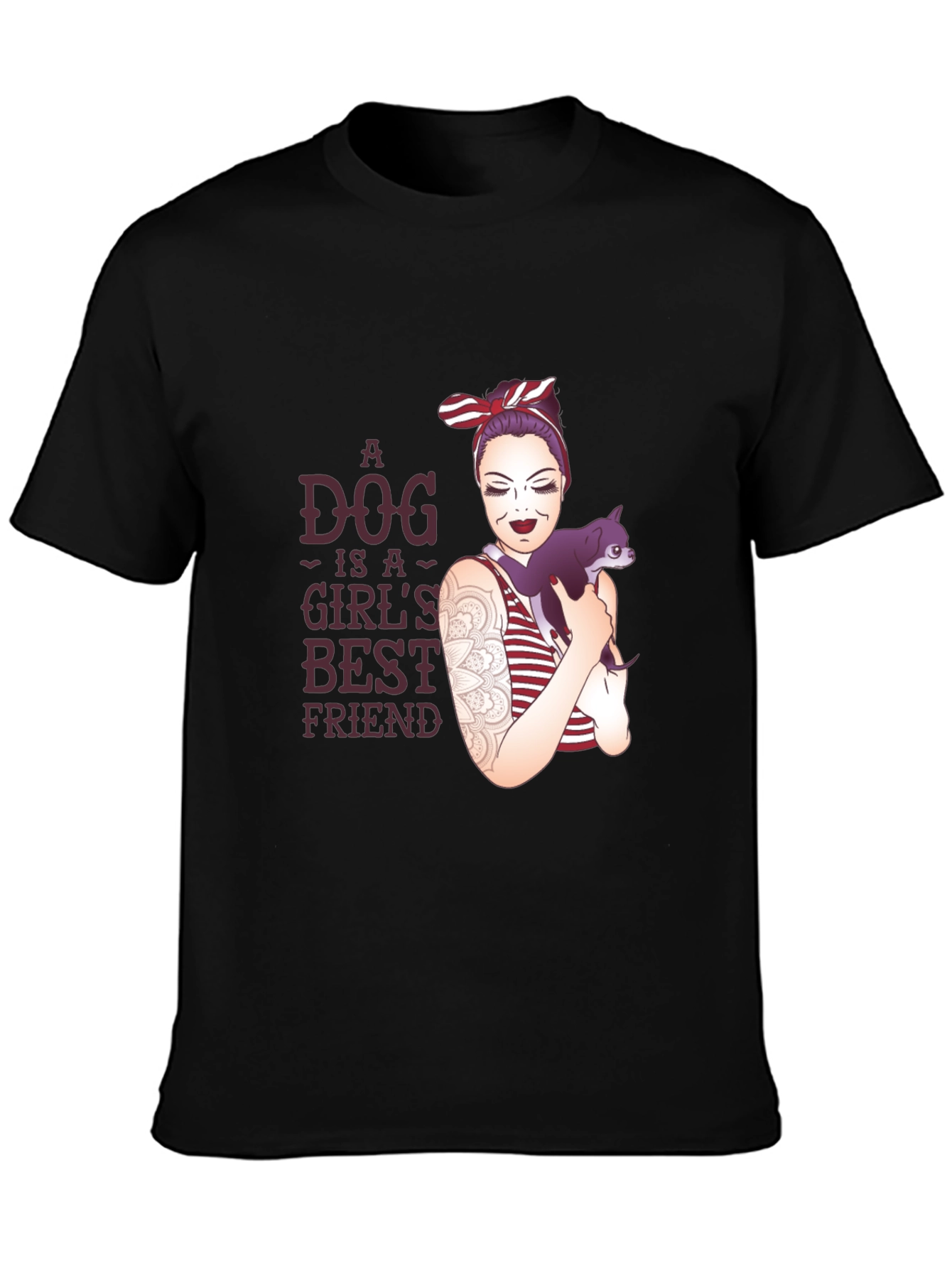 Dog is Girls Best Friend Graphic T-Shirt