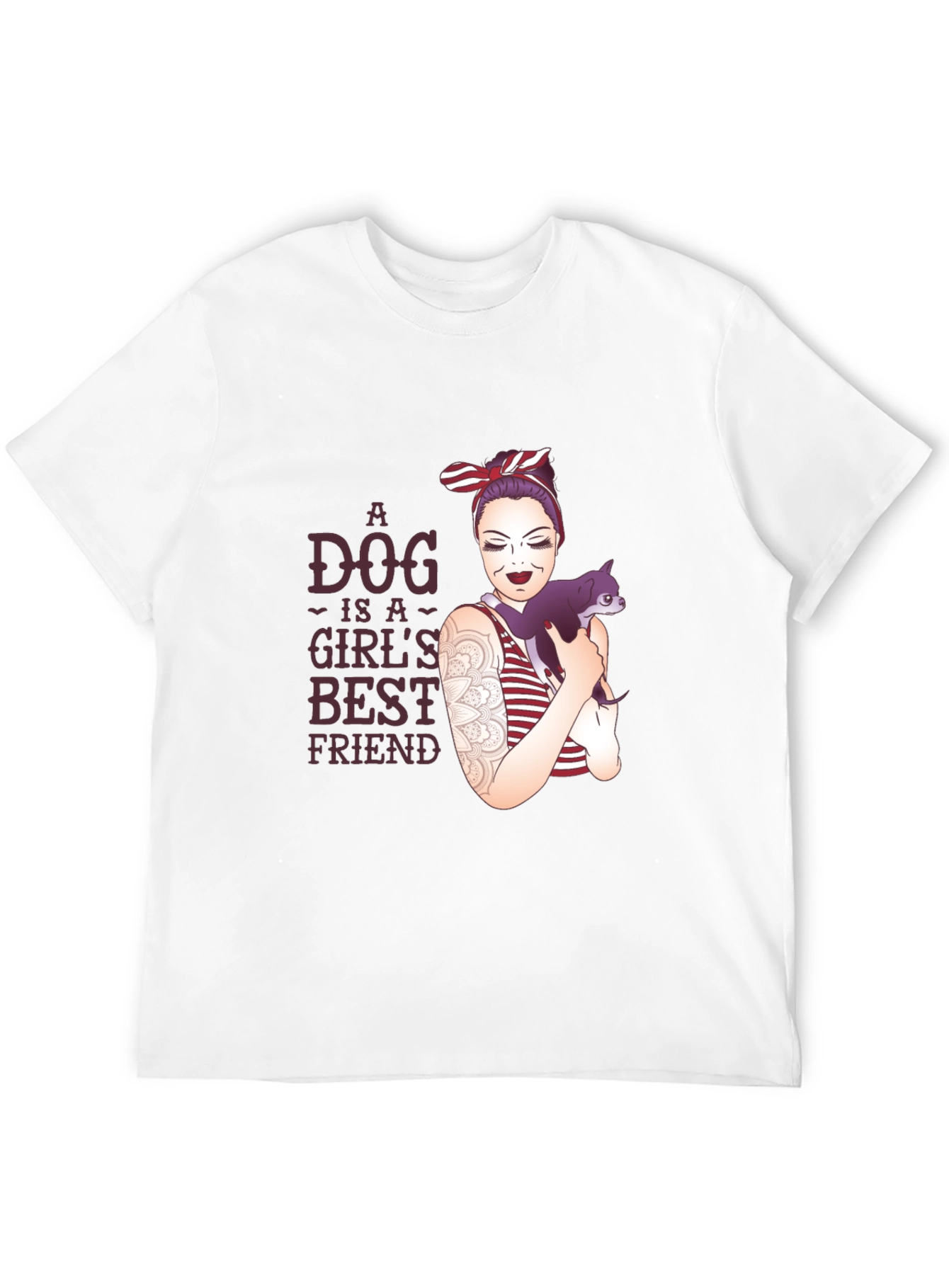 Dog is Girls Best Friend Graphic T-Shirt
