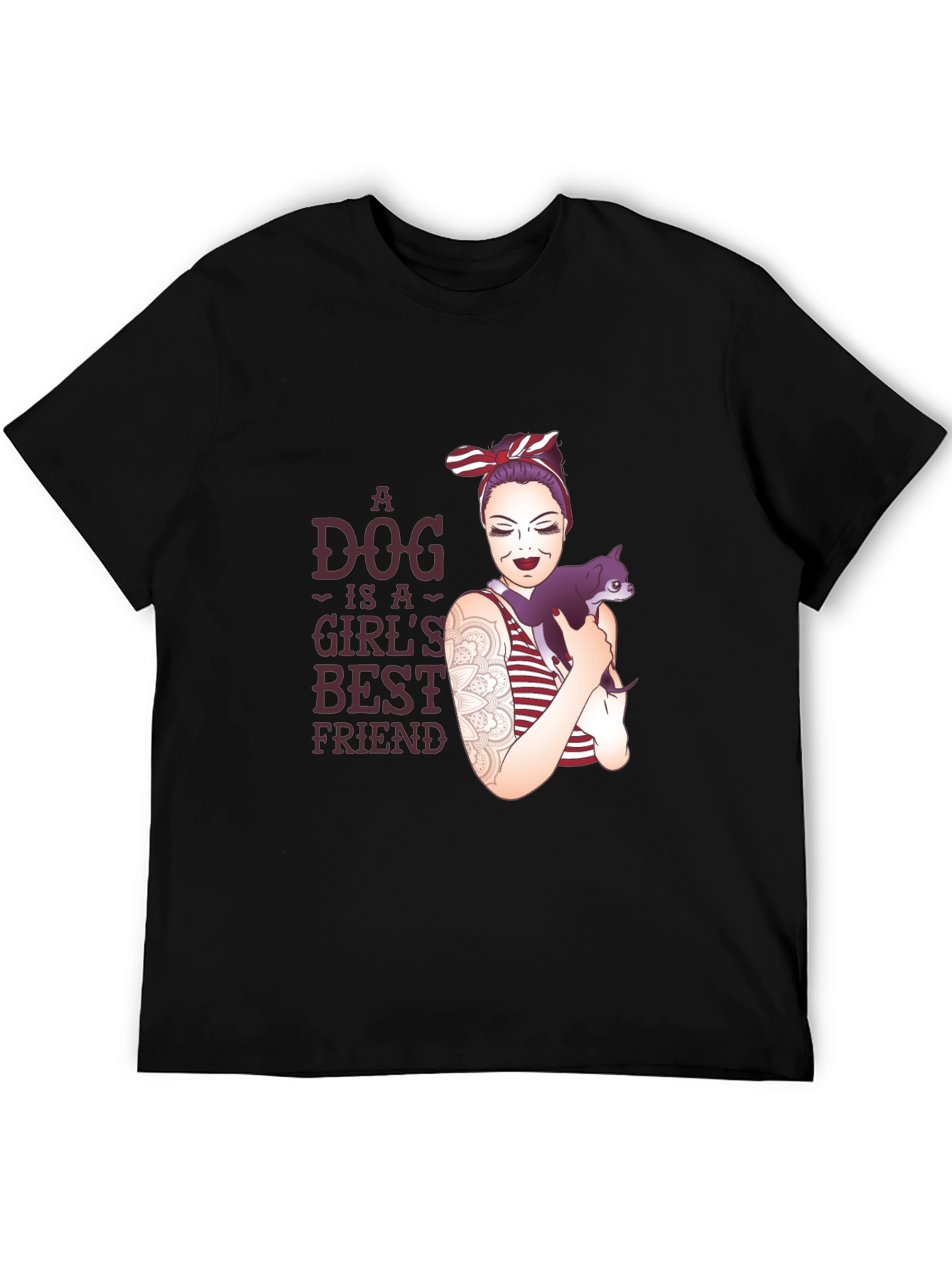 Dog is Girls Best Friend Graphic T-Shirt