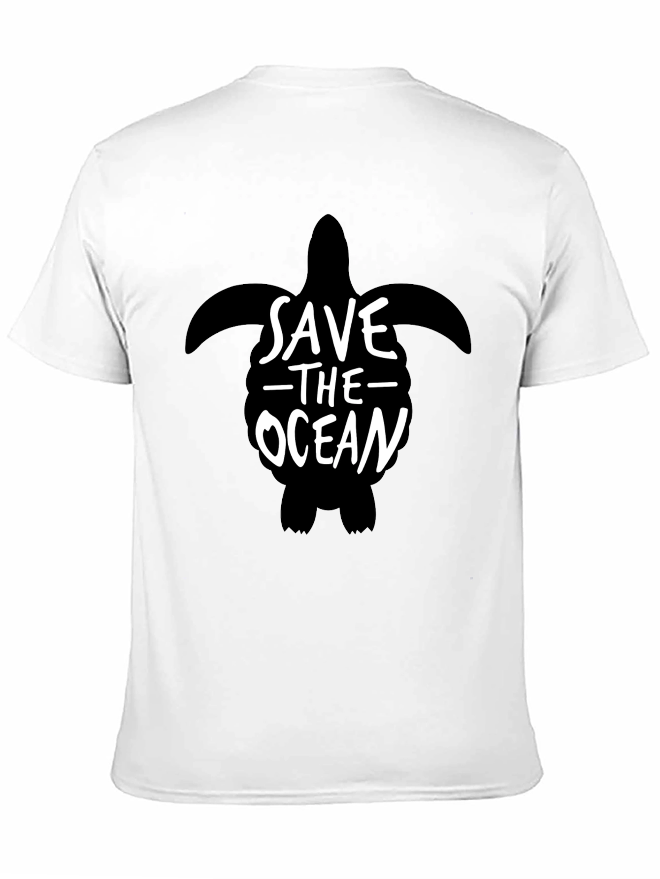 Save The Ocean Turtle Graphic Tee - Black