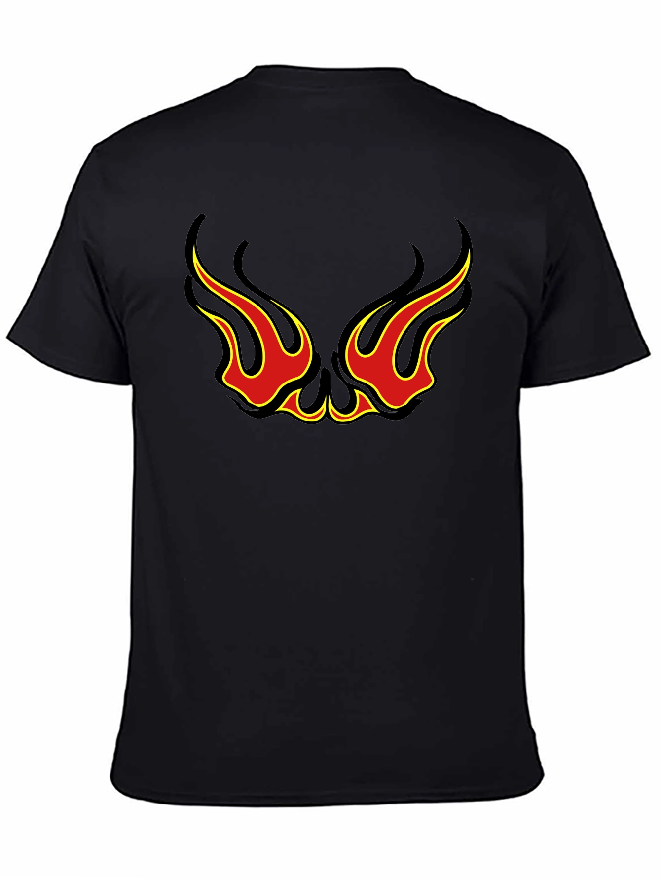 Flame Eye Design Black T-Shirt