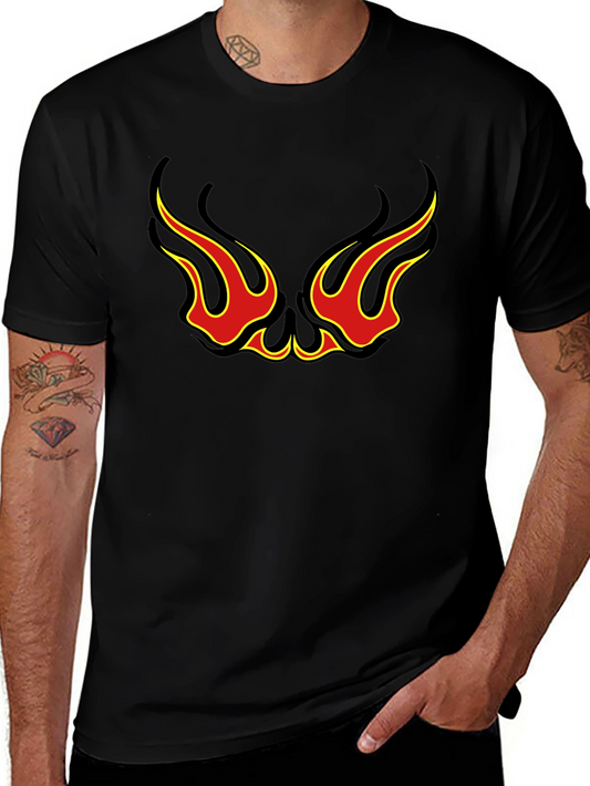 Flame Eye Design Black T-Shirt