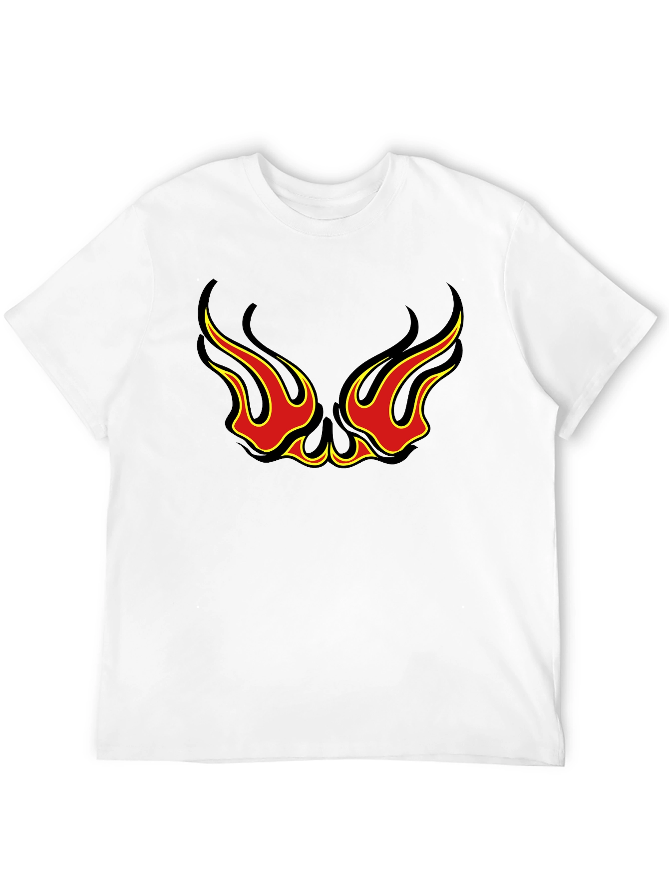 Flame Eye Design Black T-Shirt