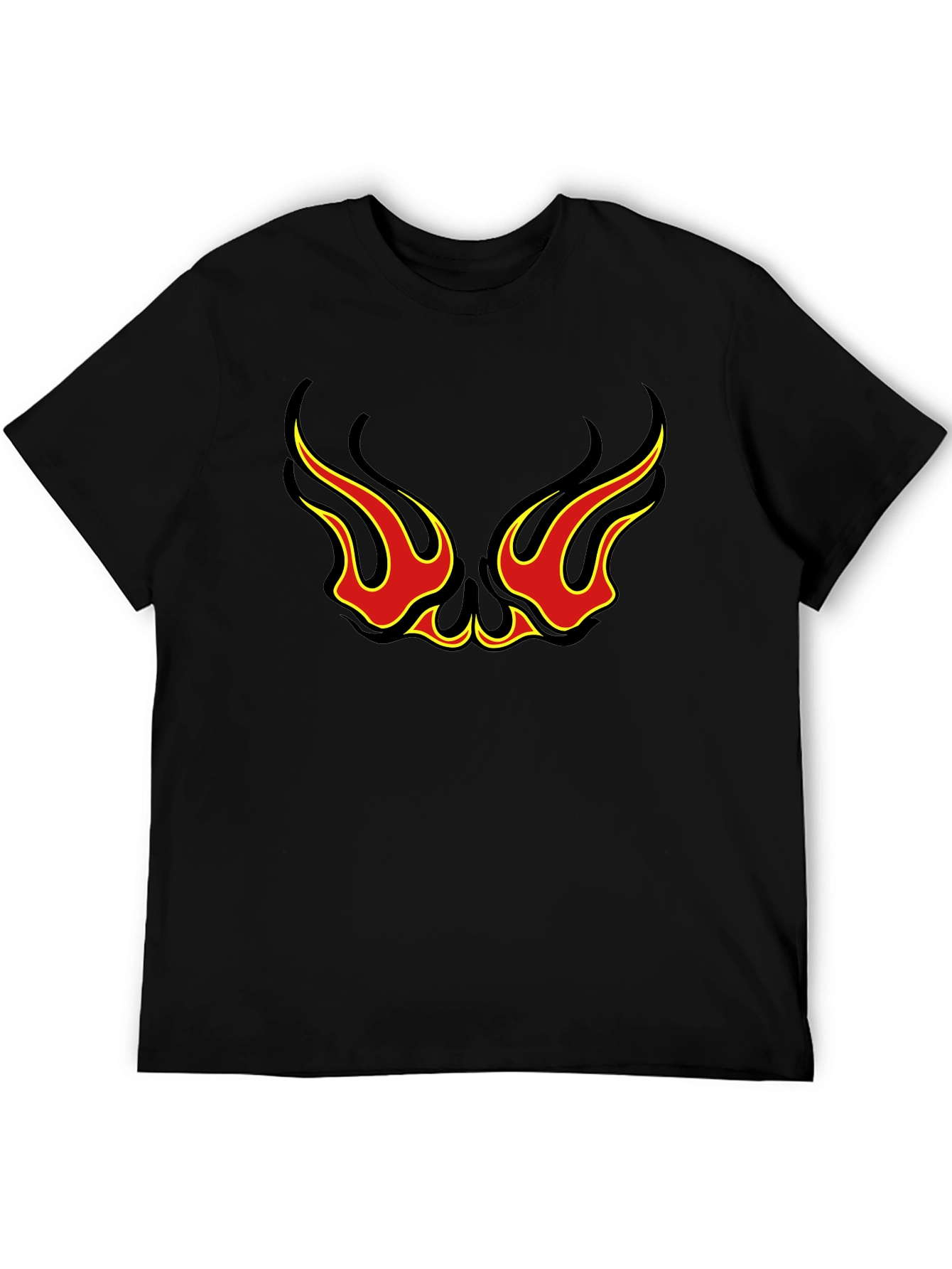 Flame Eye Design Black T-Shirt