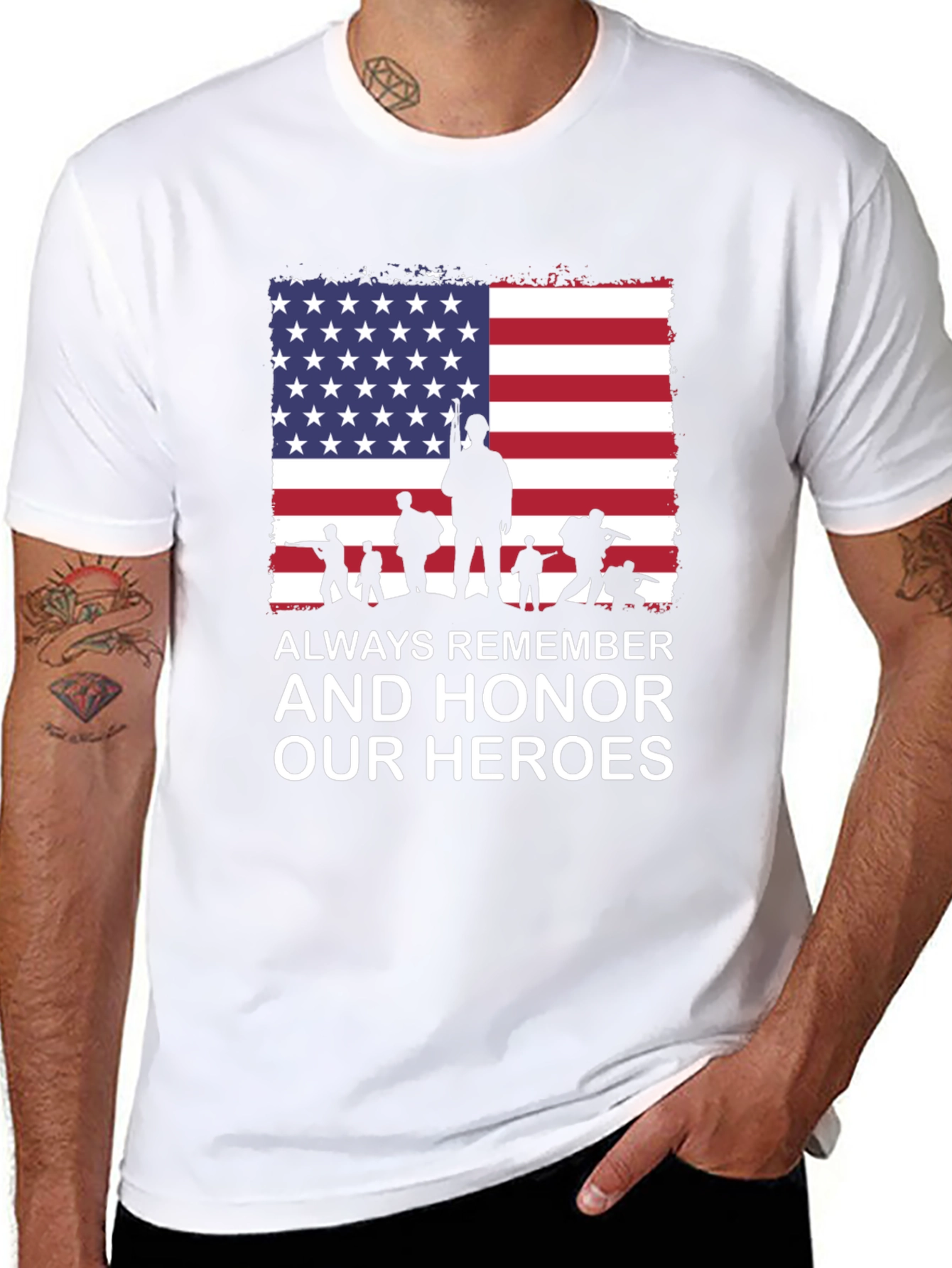 Always Remember Our Heroes Patriotic T-Shirt