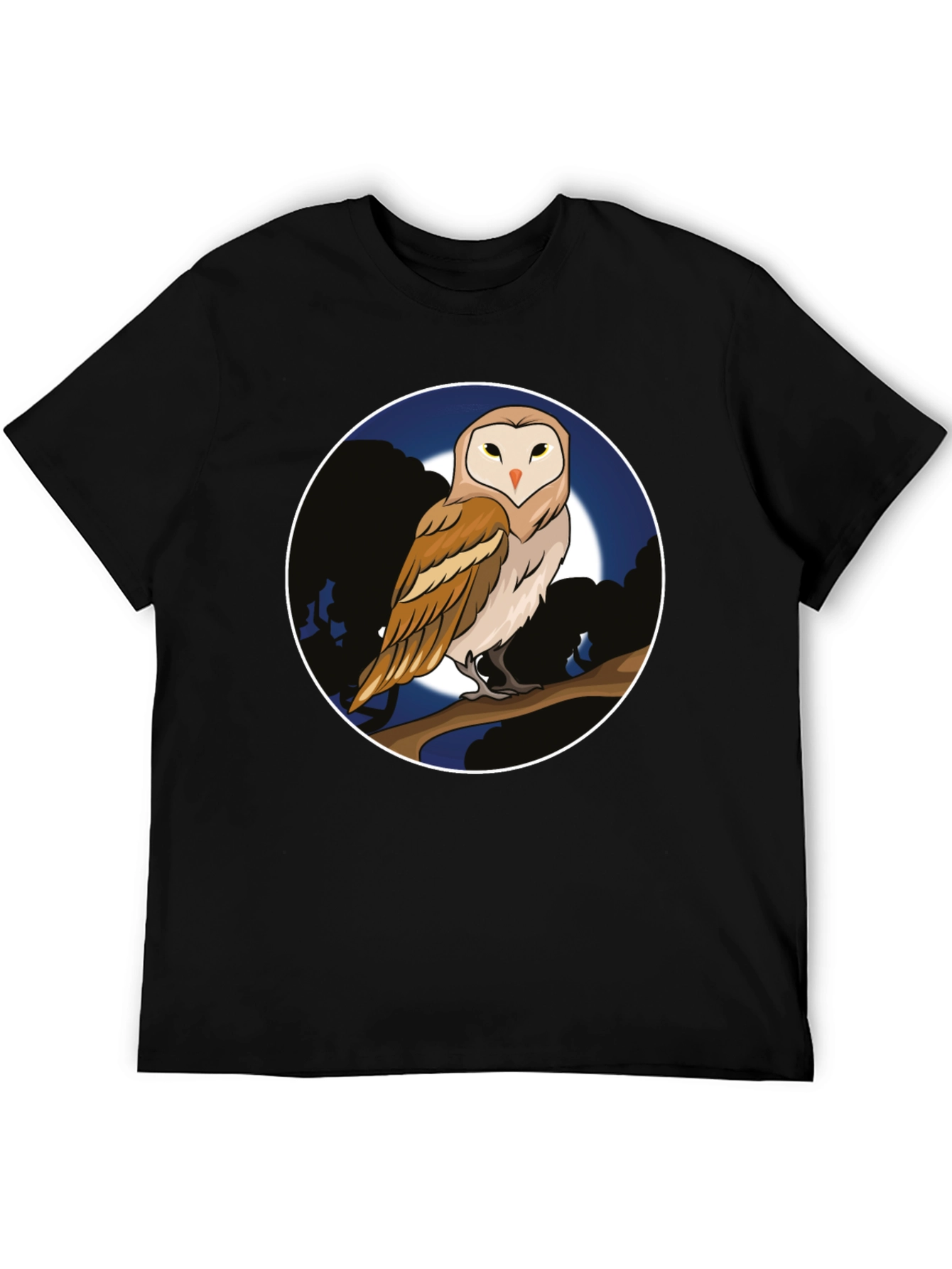 Owl Moon Graphic Tee - Unique Design T-Shirt