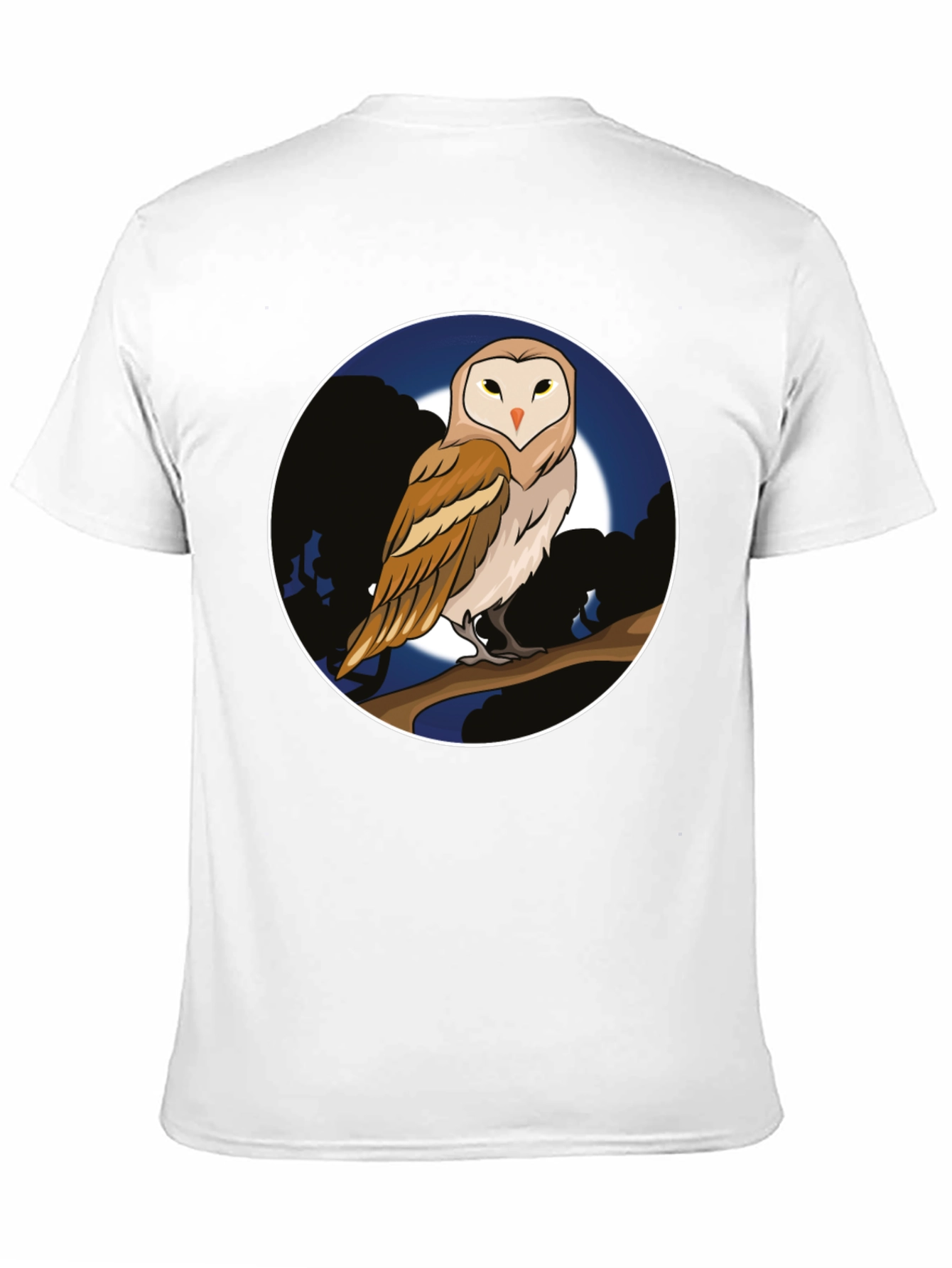Owl Moon Graphic Tee - Unique Design T-Shirt