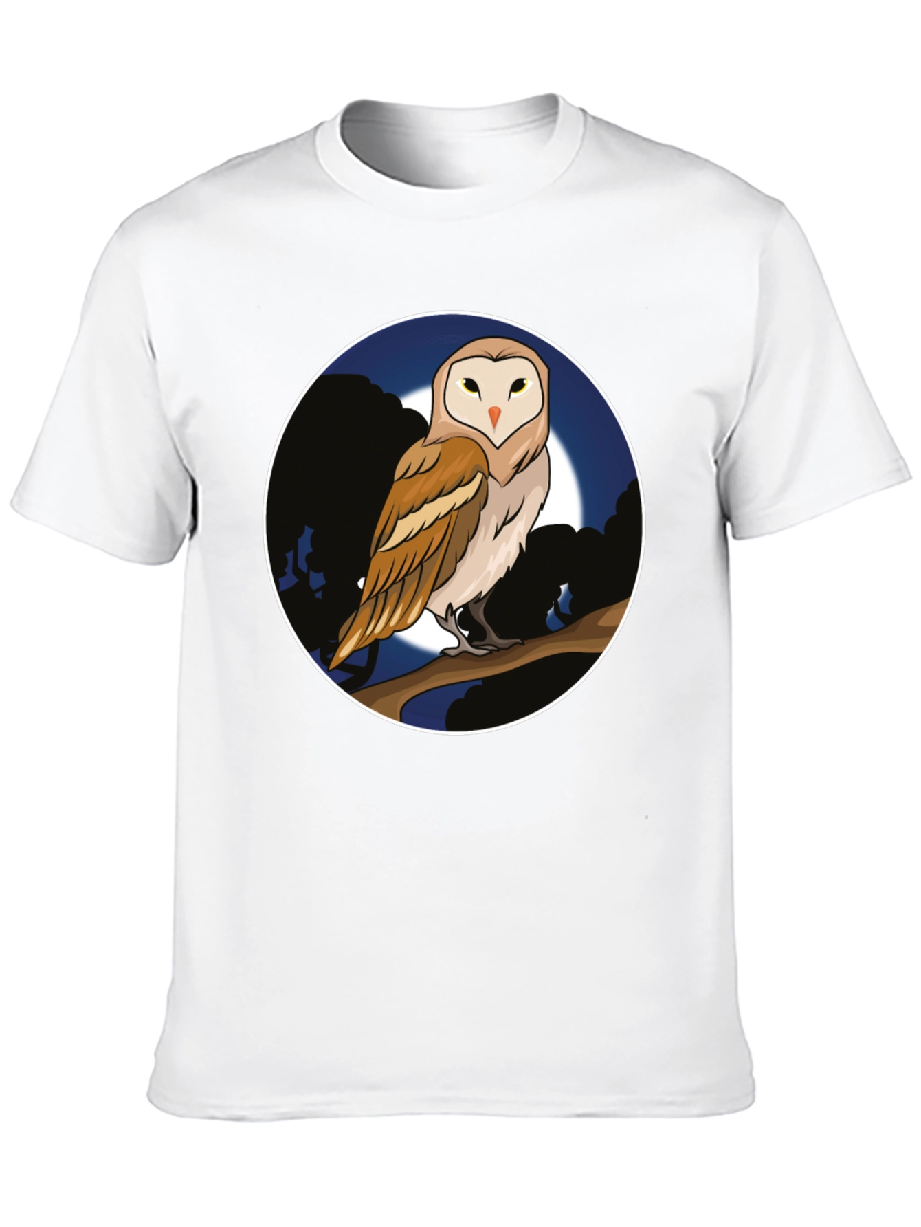 Owl Moon Graphic Tee - Unique Design T-Shirt
