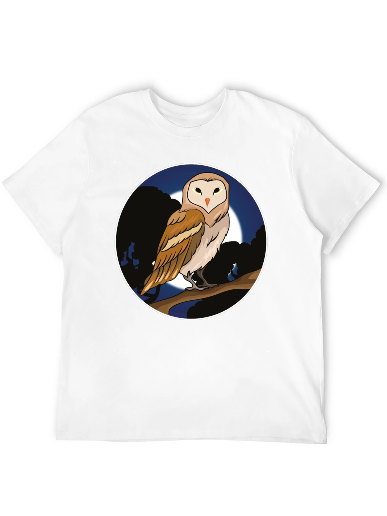 Owl Moon Graphic Tee - Unique Design T-Shirt