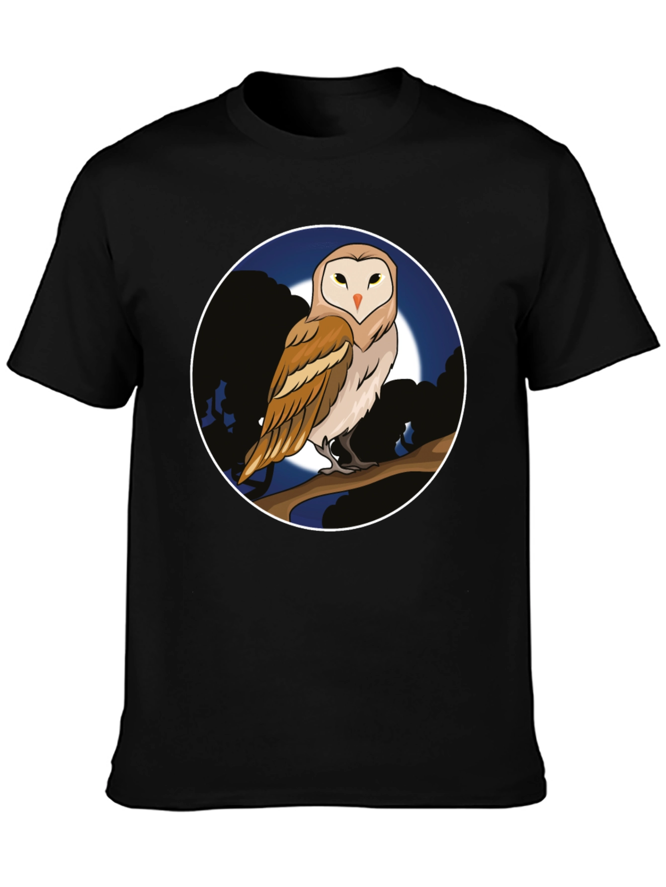 Owl Moon Graphic Tee - Unique Design T-Shirt