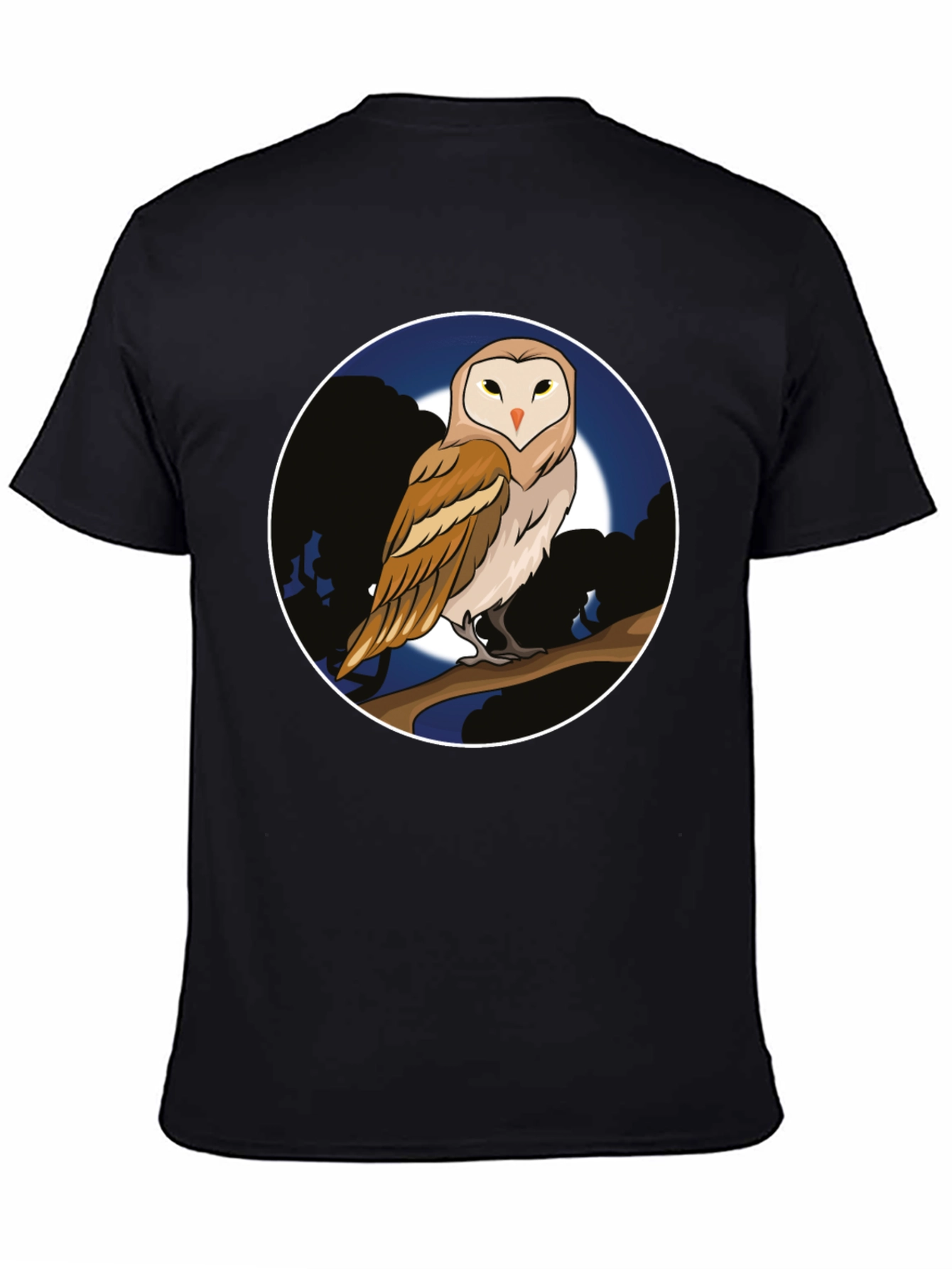 Owl Moon Graphic Tee - Unique Design T-Shirt