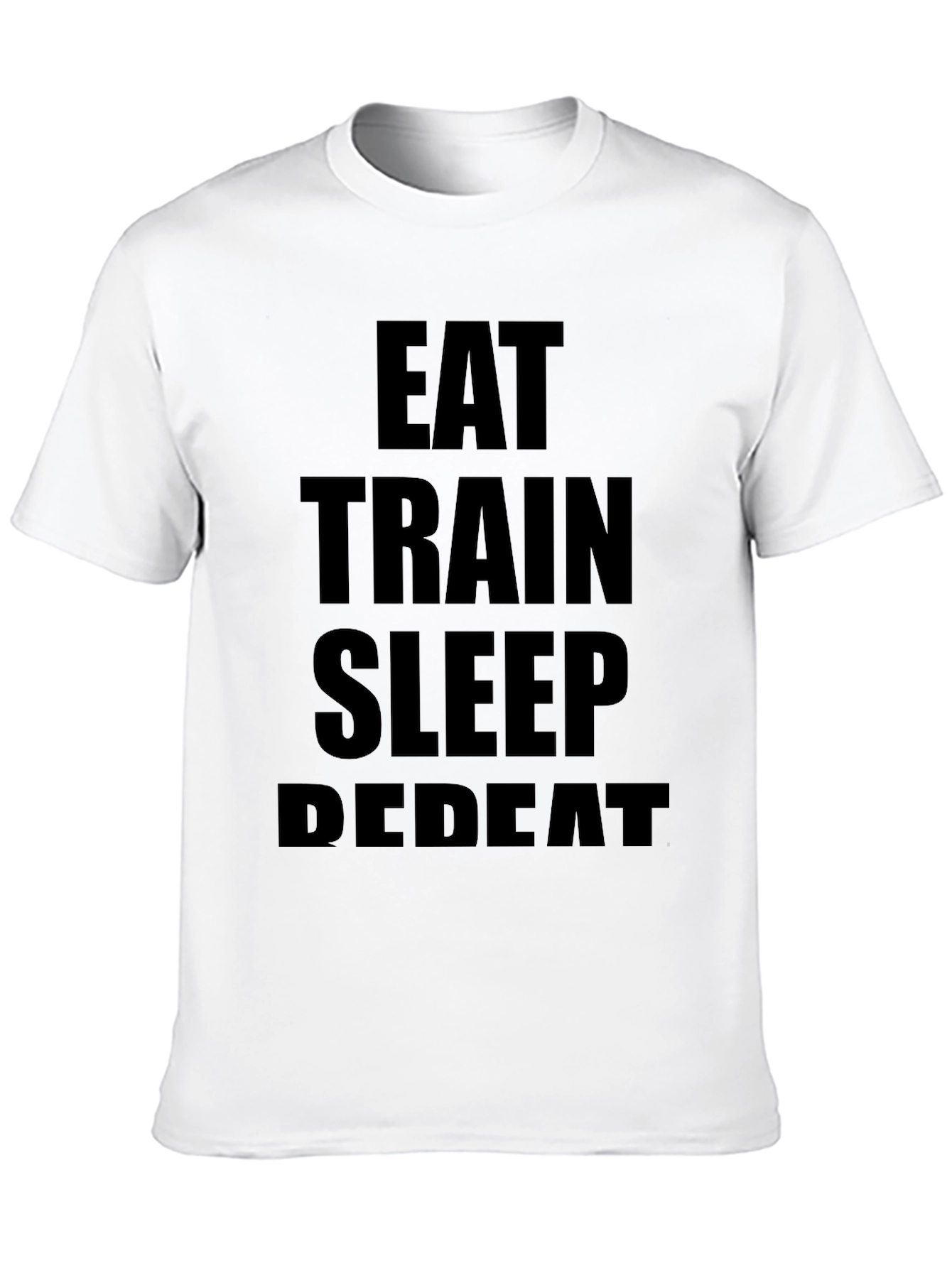 Eat Train Sleep Repeat Black Graphic Tee