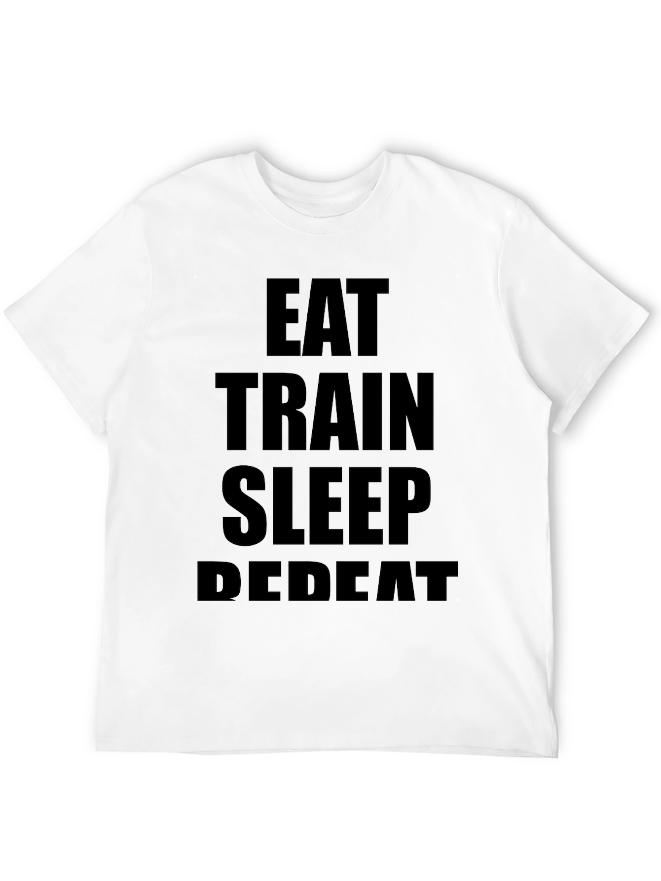 Eat Train Sleep Repeat Black Graphic Tee