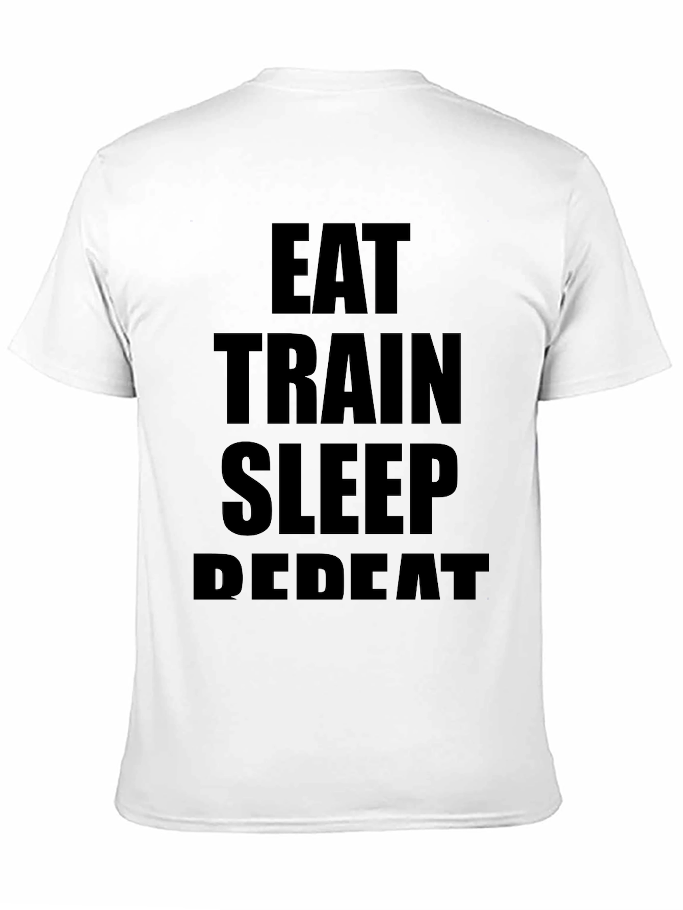 Eat Train Sleep Repeat Black Graphic Tee