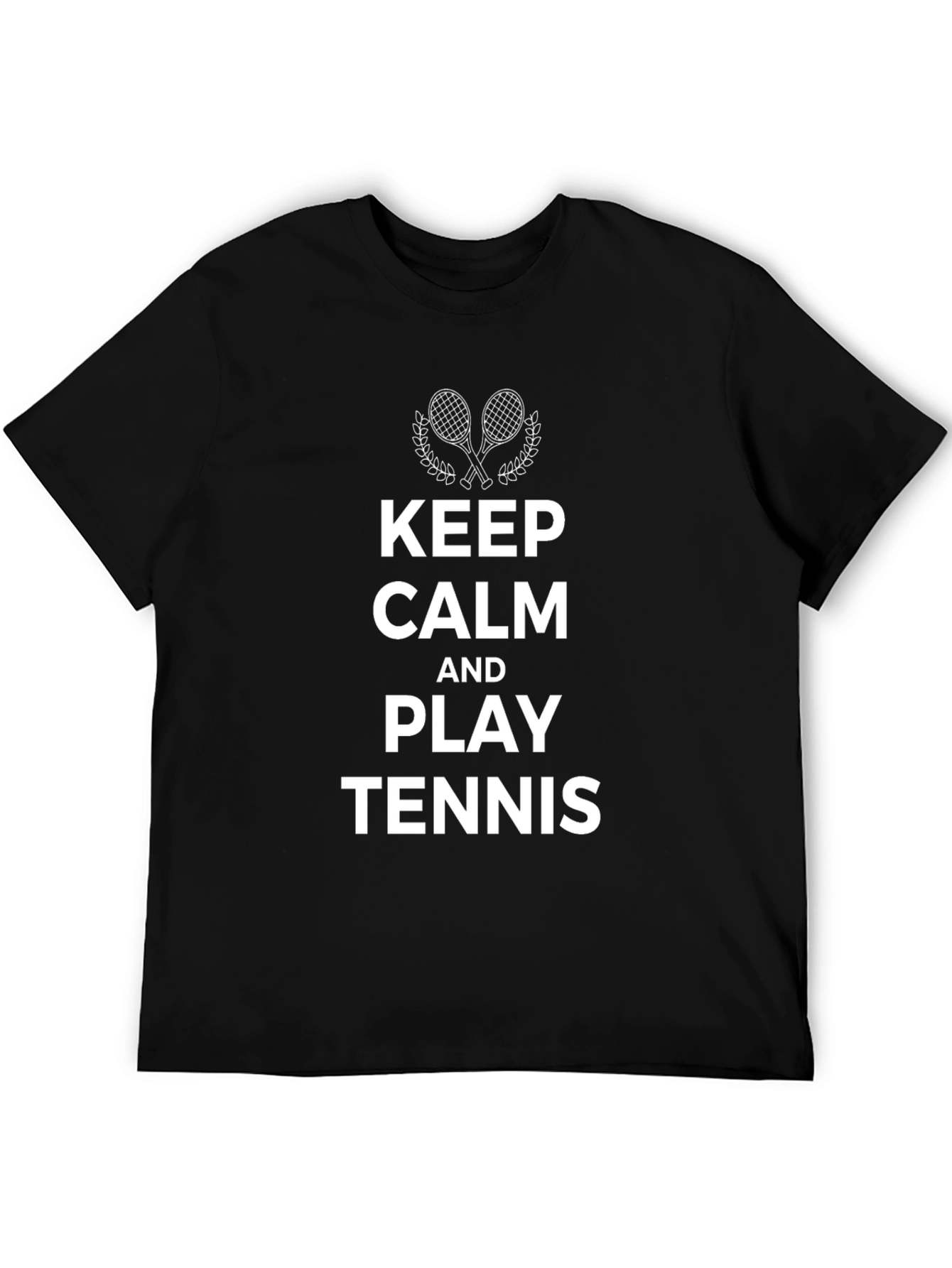 Keep Calm and Play Tennis Graphic T-Shirt