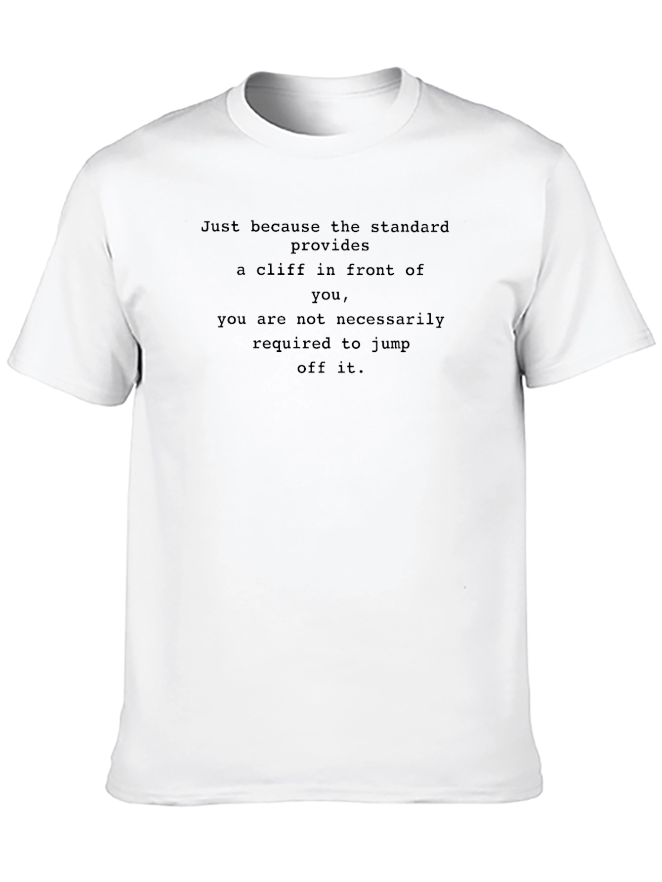 Standard Cliff Jump Mens Black T-Shirt
