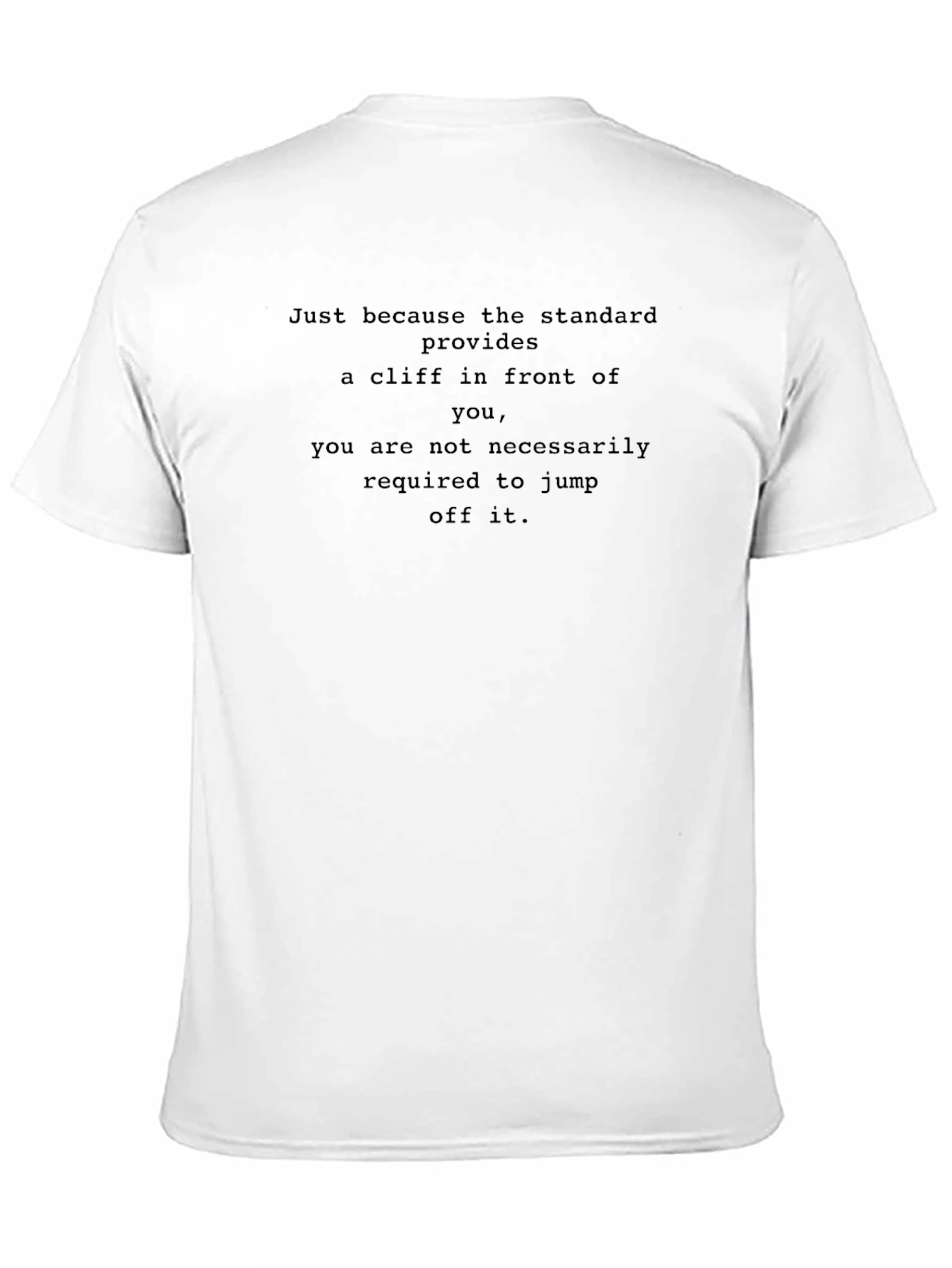 Standard Cliff Jump Mens Black T-Shirt