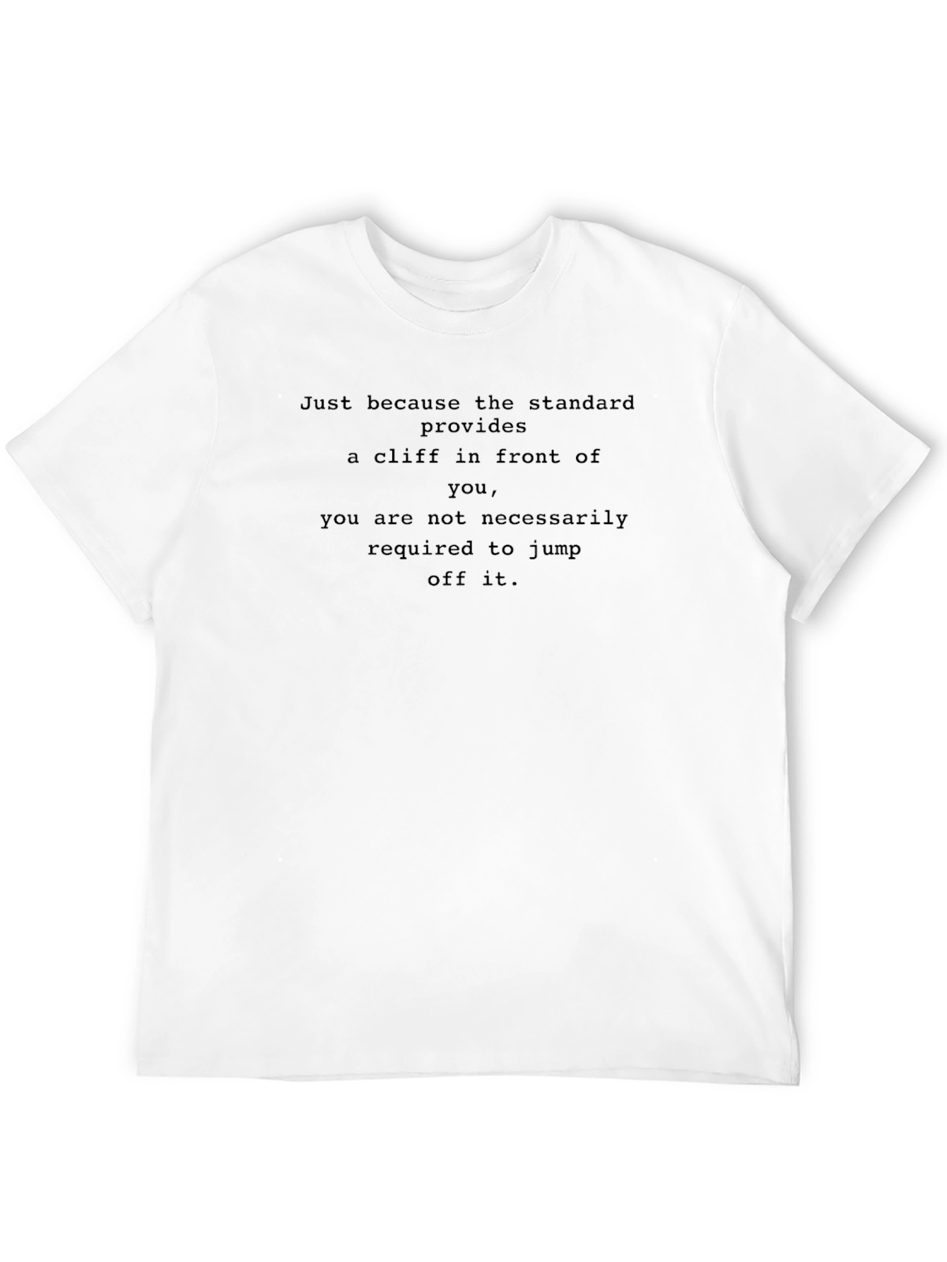 Standard Cliff Jump Mens Black T-Shirt