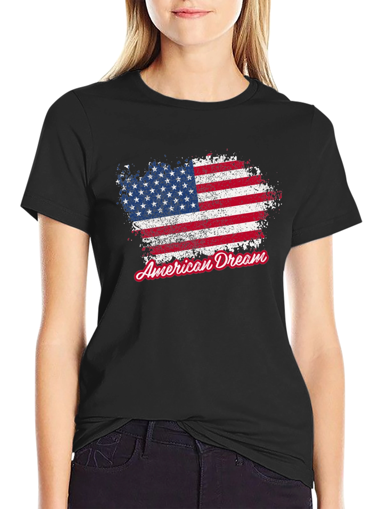 American Dream USA Flag Graphic T-Shirt