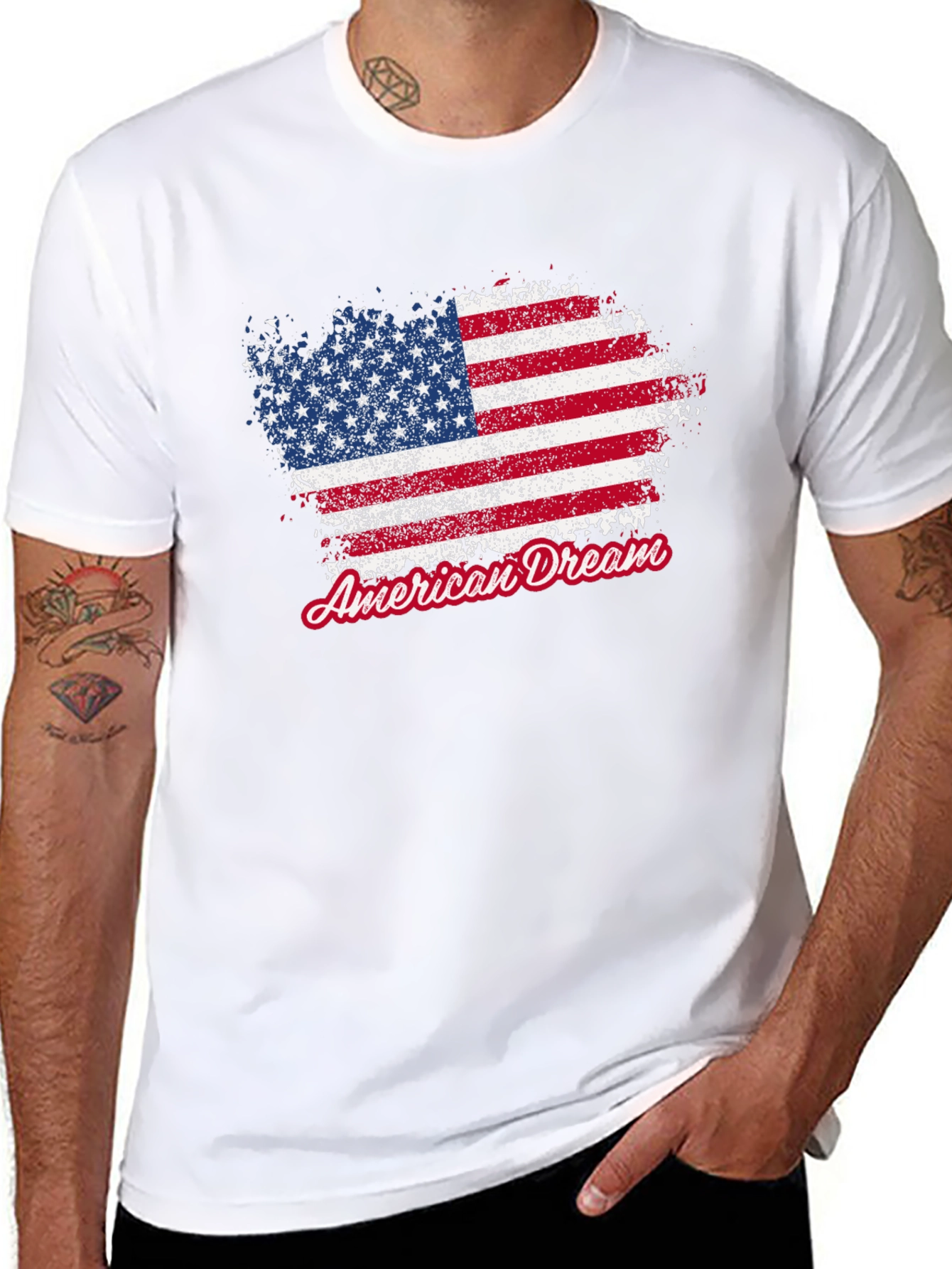 American Dream USA Flag Graphic T-Shirt
