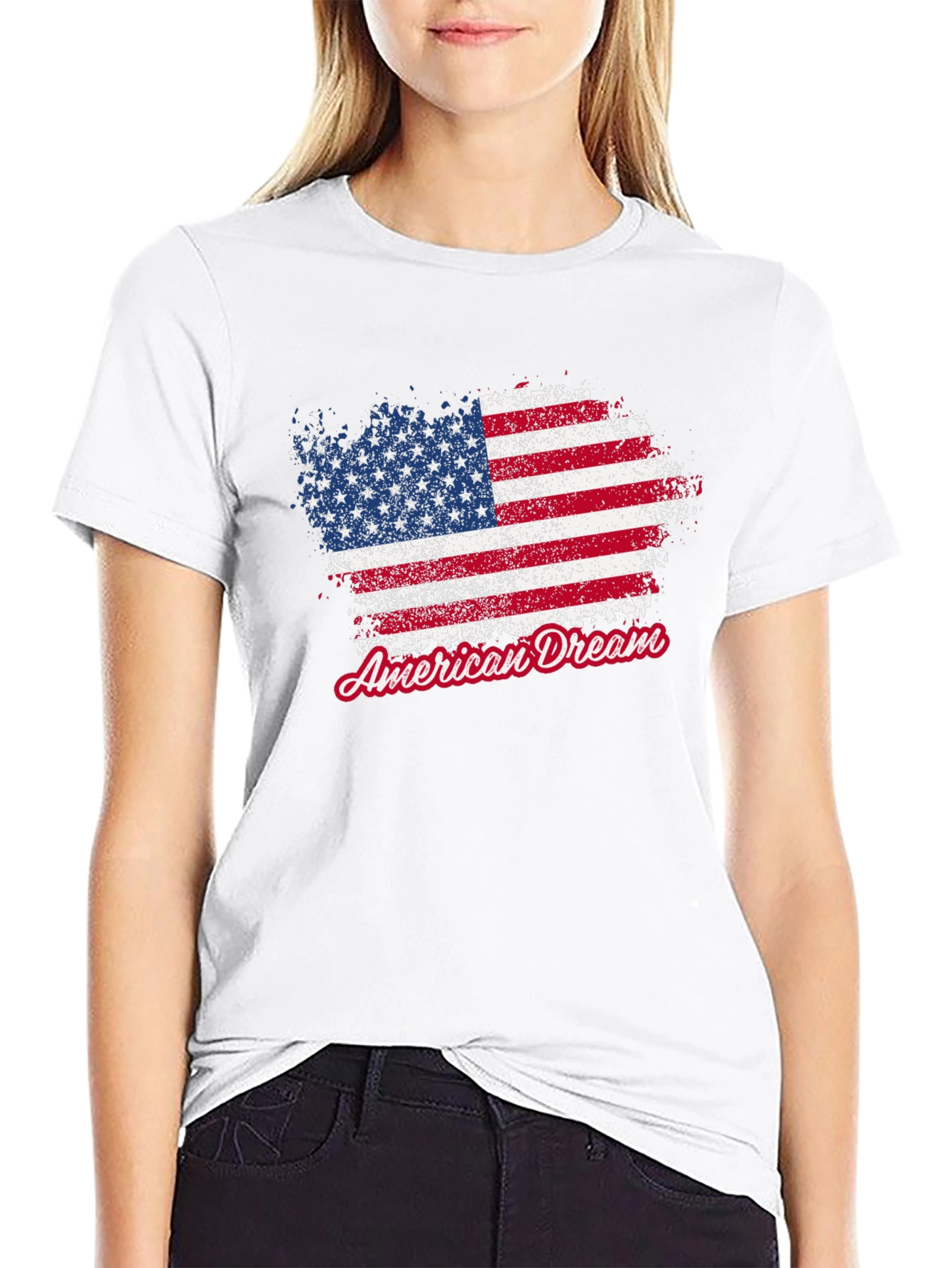 American Dream USA Flag Graphic T-Shirt