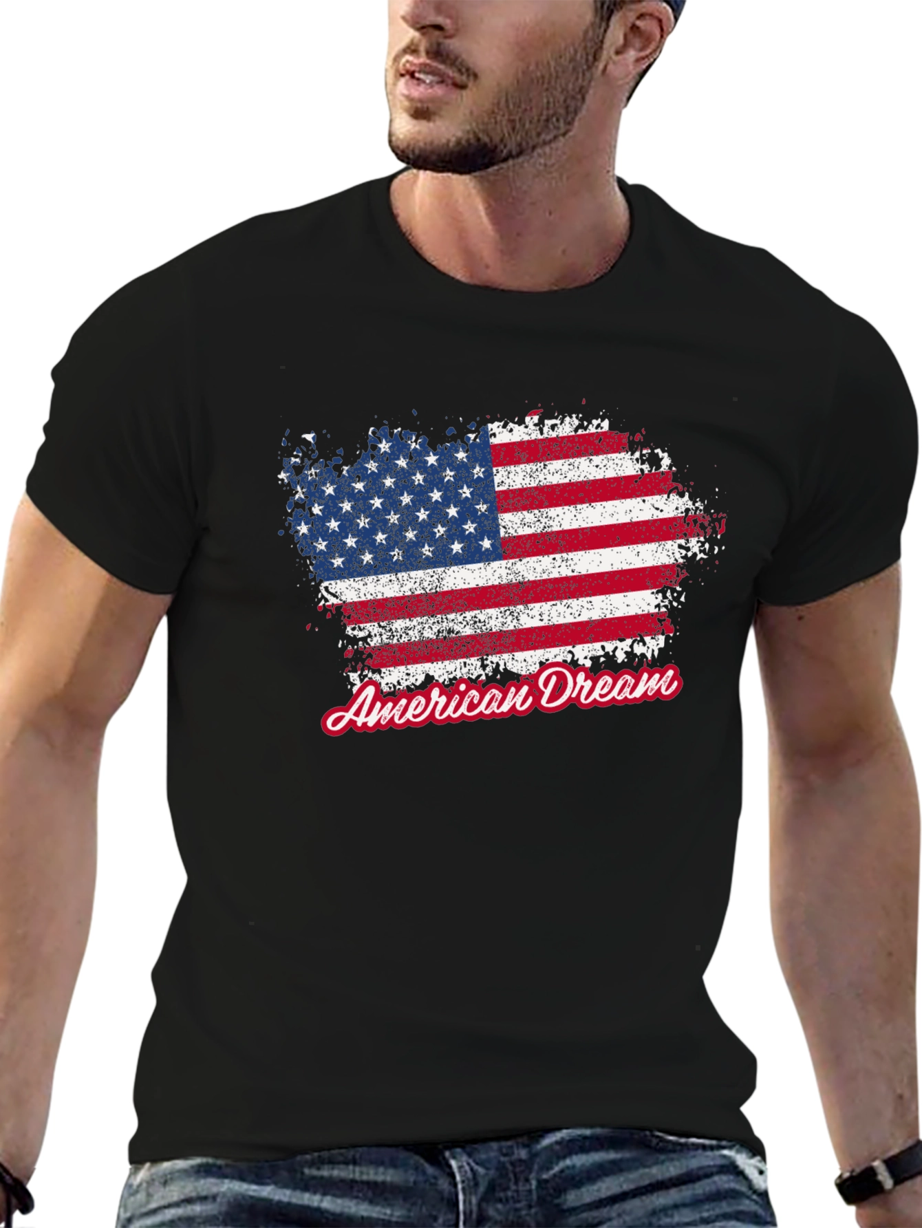 American Dream USA Flag Graphic T-Shirt