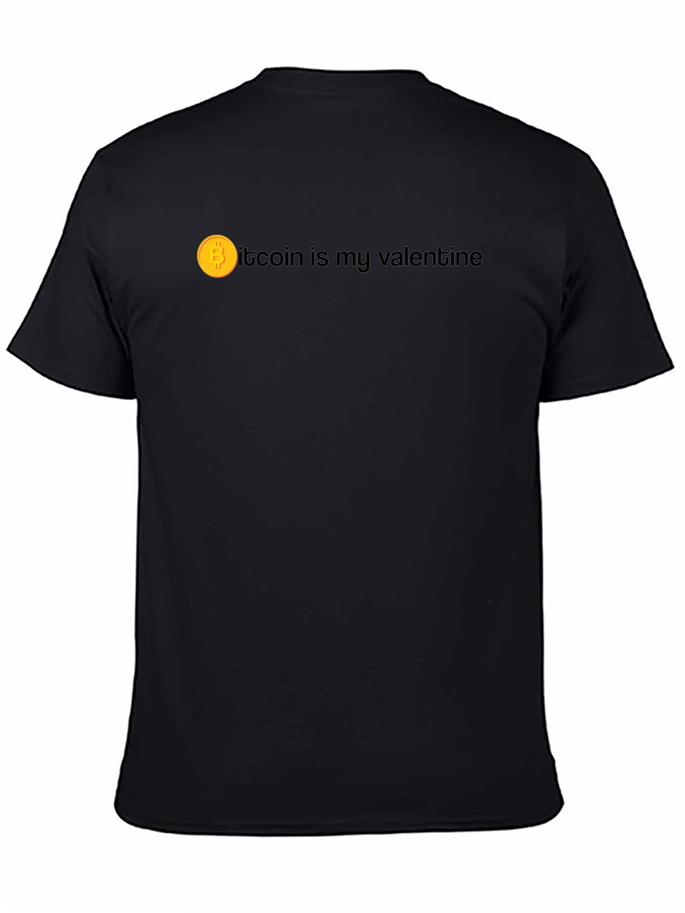 Bitcoin Valentine Black T-Shirt - Crypto Lover Gift