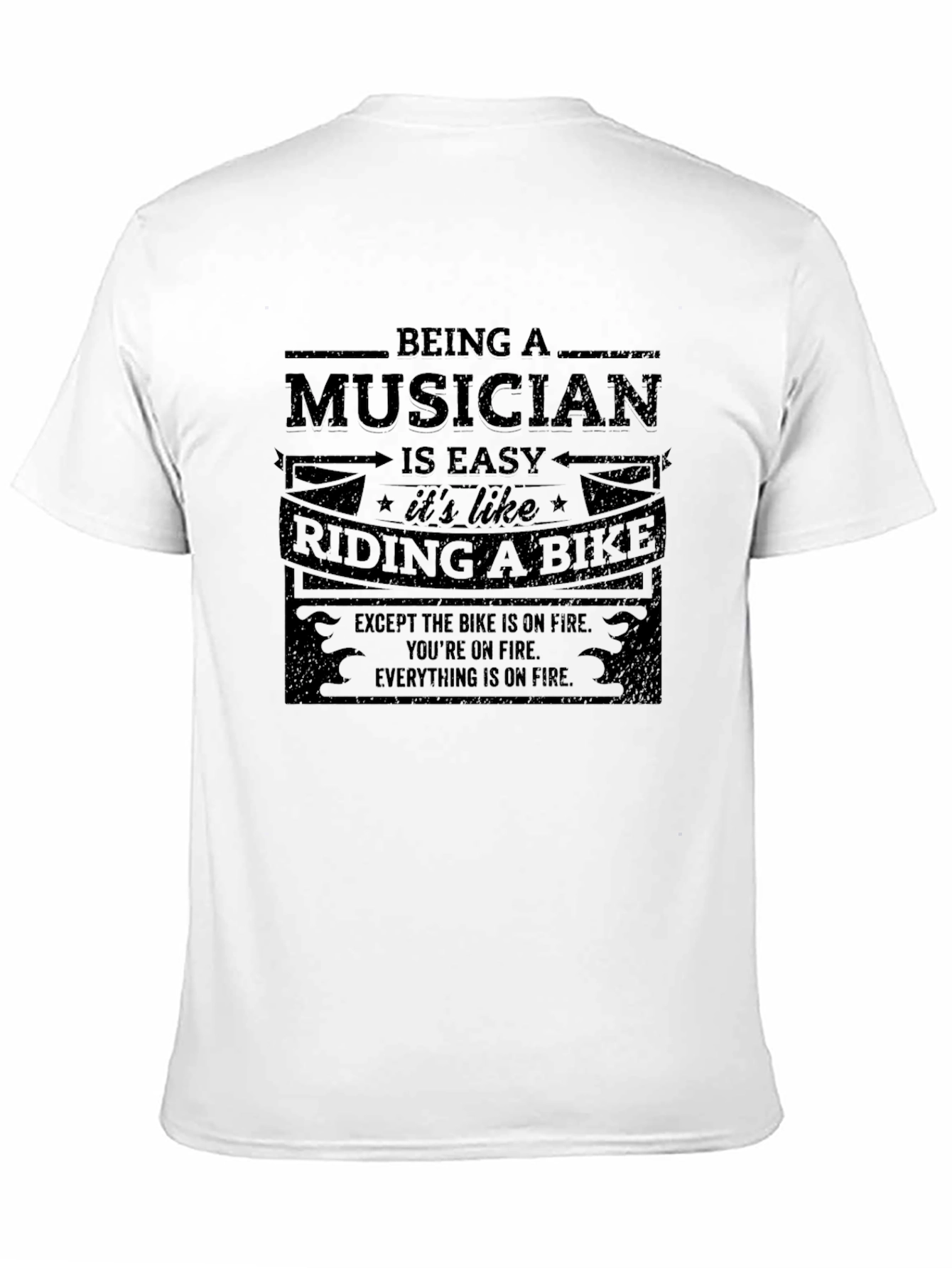 Musician Life T-Shirt: Bike On Fire Edition