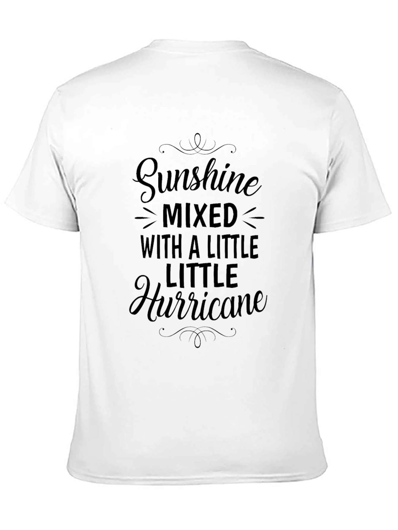 Sunshine Hurricane Graphic Tee - Black Cotton T-Shirt