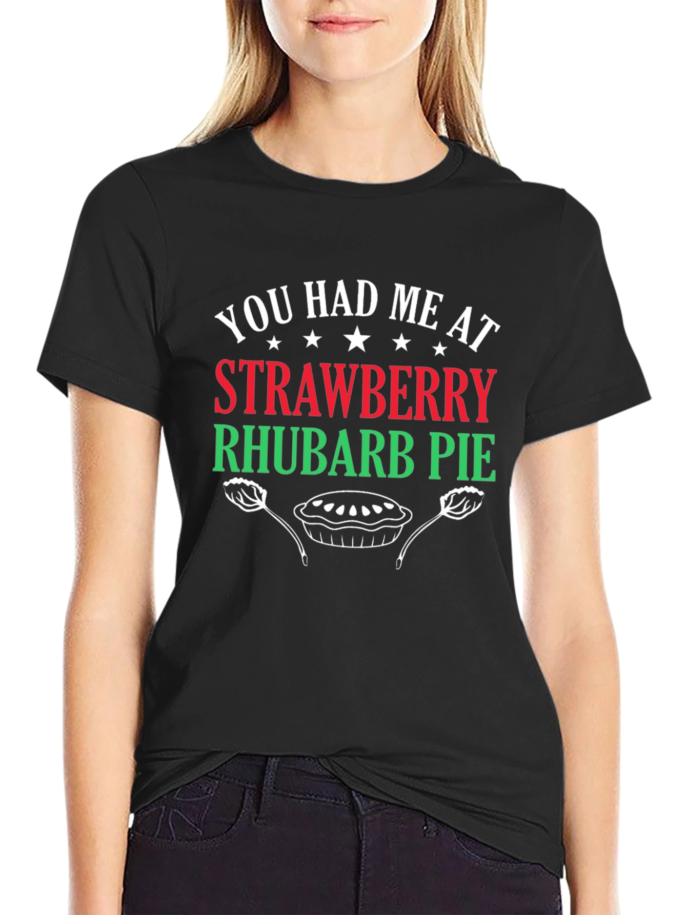 Strawberry Rhubarb Pie T-Shirt - Funny Foodie Tee