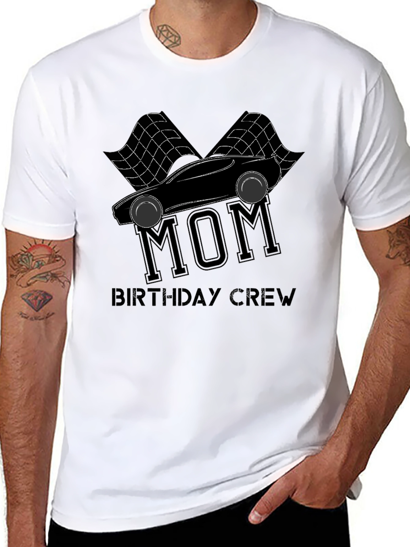 Mom Birthday Crew Racing T-Shirt