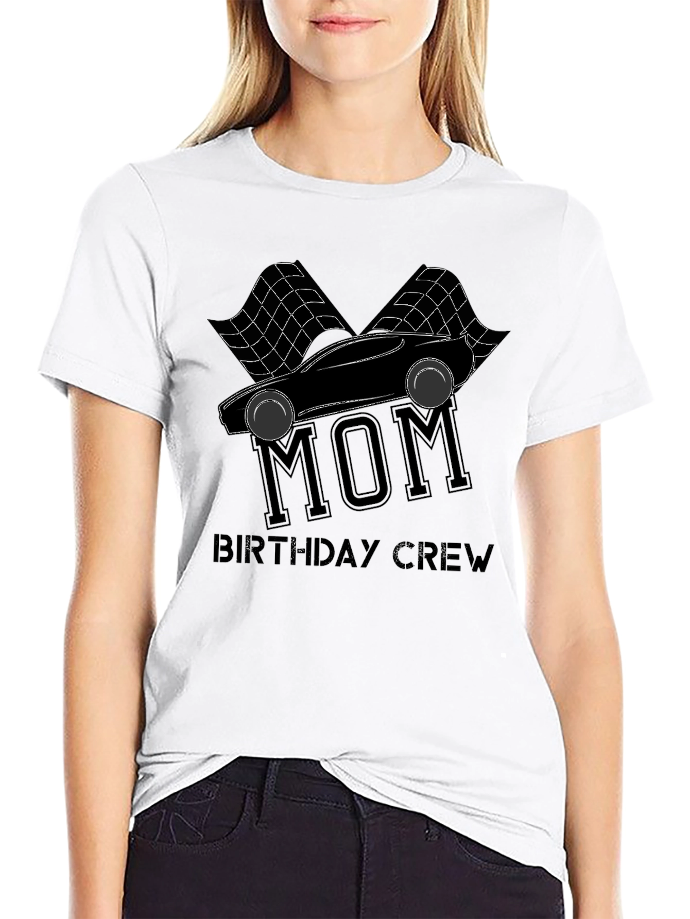 Mom Birthday Crew Racing T-Shirt