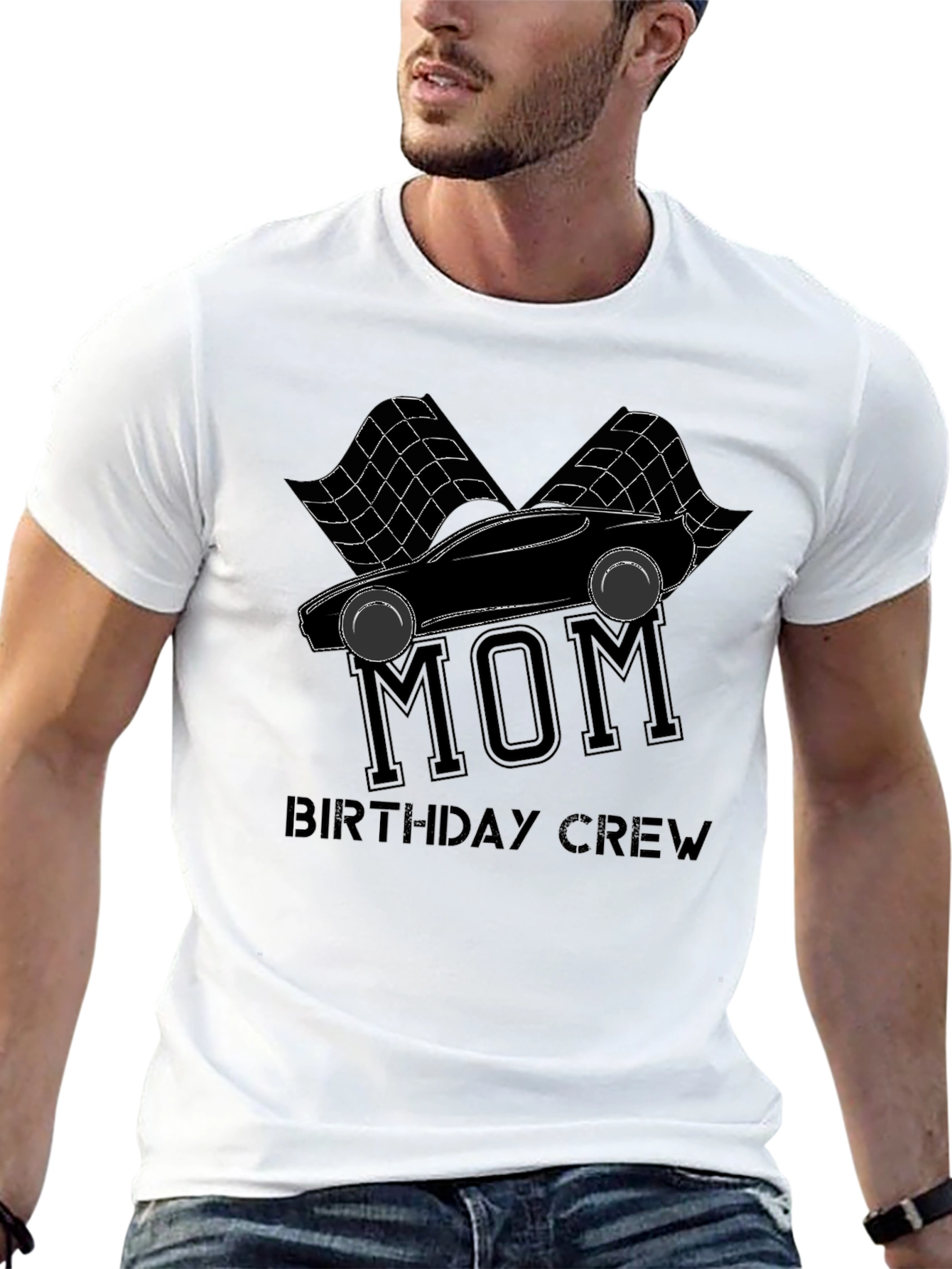 Mom Birthday Crew Racing T-Shirt